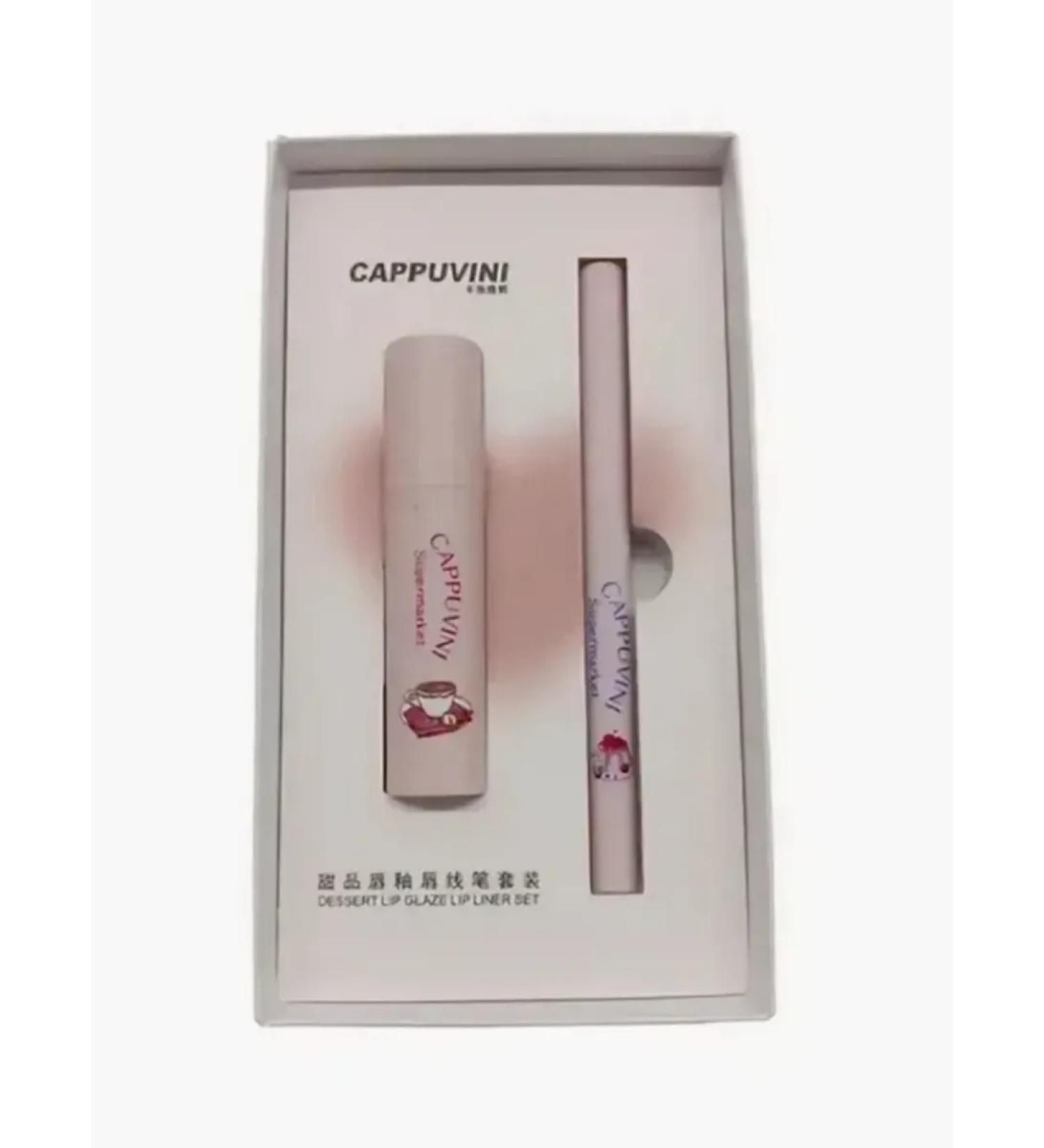 cappuvini Set of velvet liquid lipstick and lip pencil tone a - Buy Online on GoSupps.com