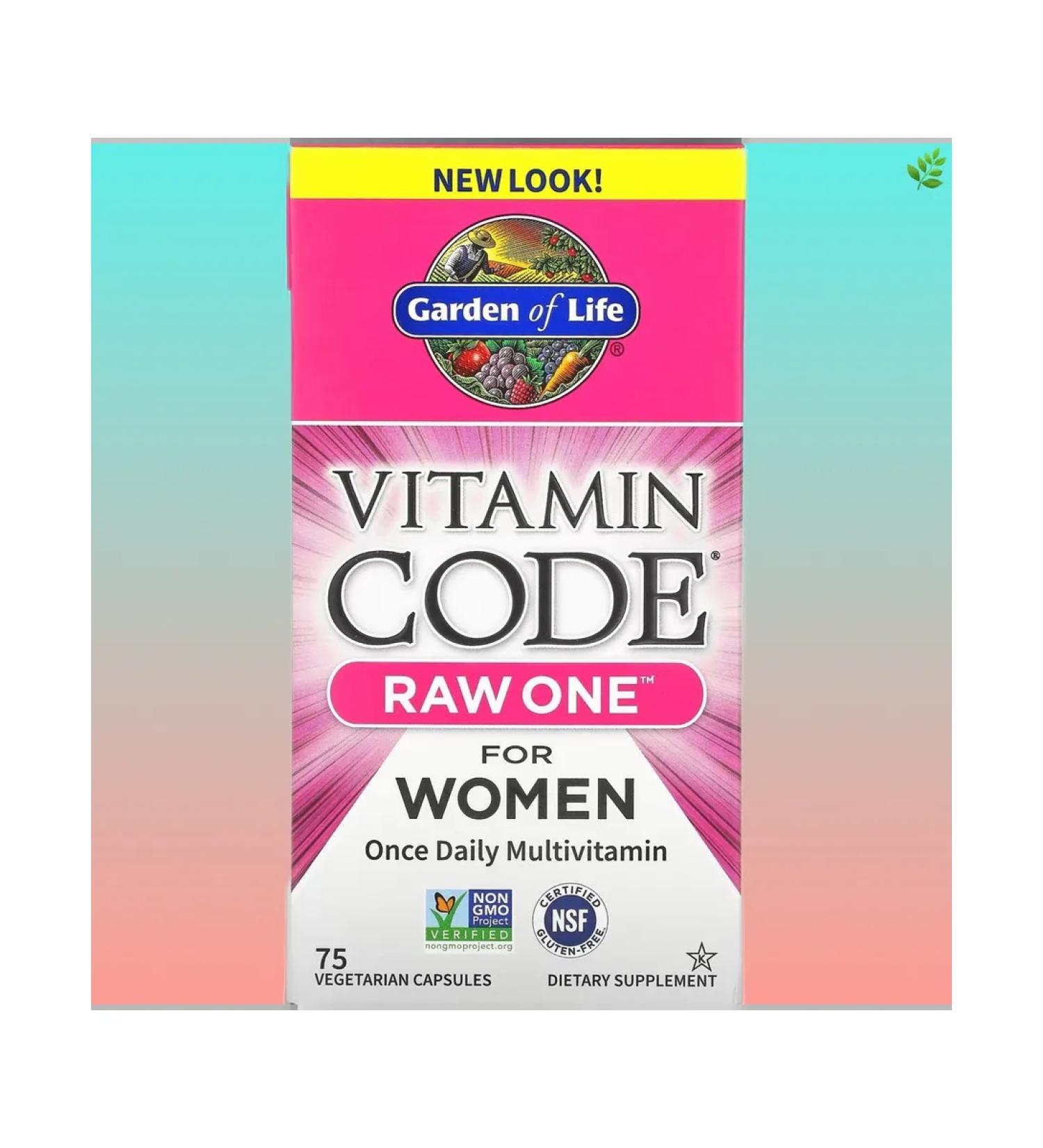 Garden of Life Raw One multivitamins for women 75 capsules - Buy Online on GoSupps.com