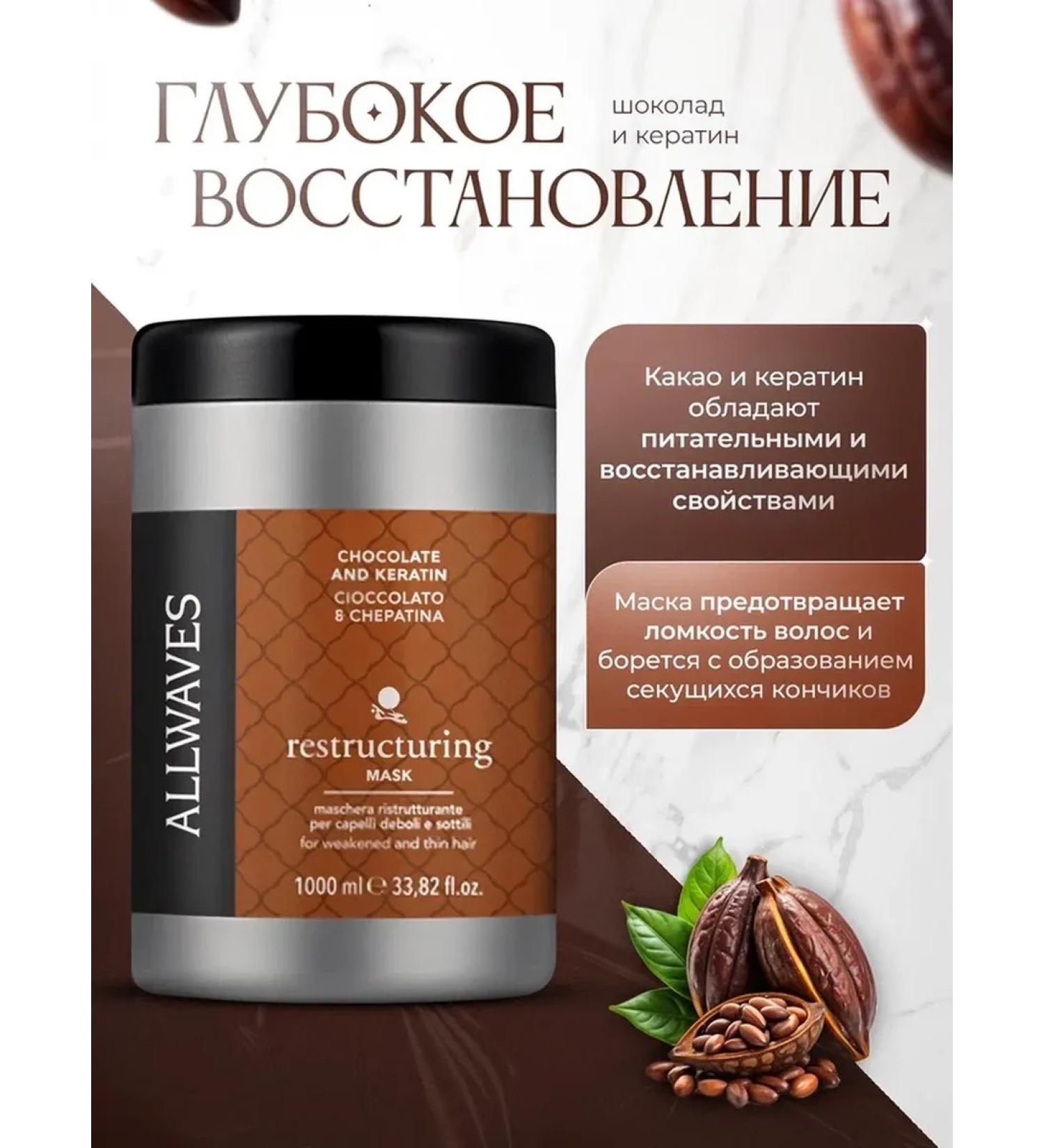 Parisian Professional Allwaves hair mask with keratin and chocolate 1 kg - Buy Online on GoSupps.com