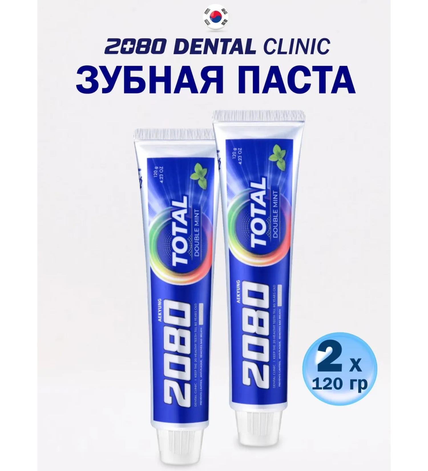 Dental Clinic 2080 Double Mint 120g*2 pcs - Buy Online on GoSupps.com