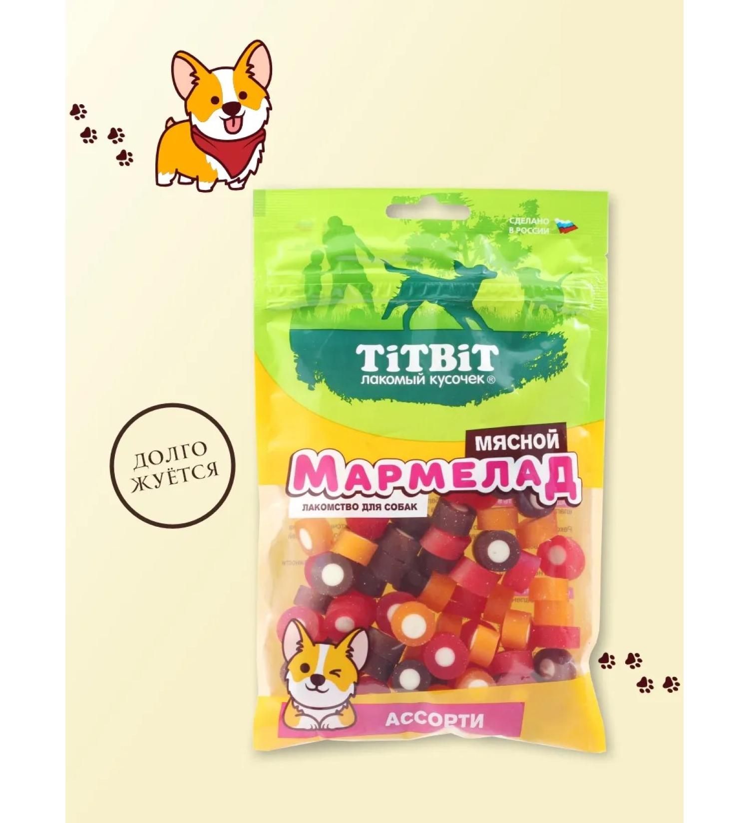 Titbit Dog treating marmalade meat assorted 120 g - Buy Online on GoSupps.com
