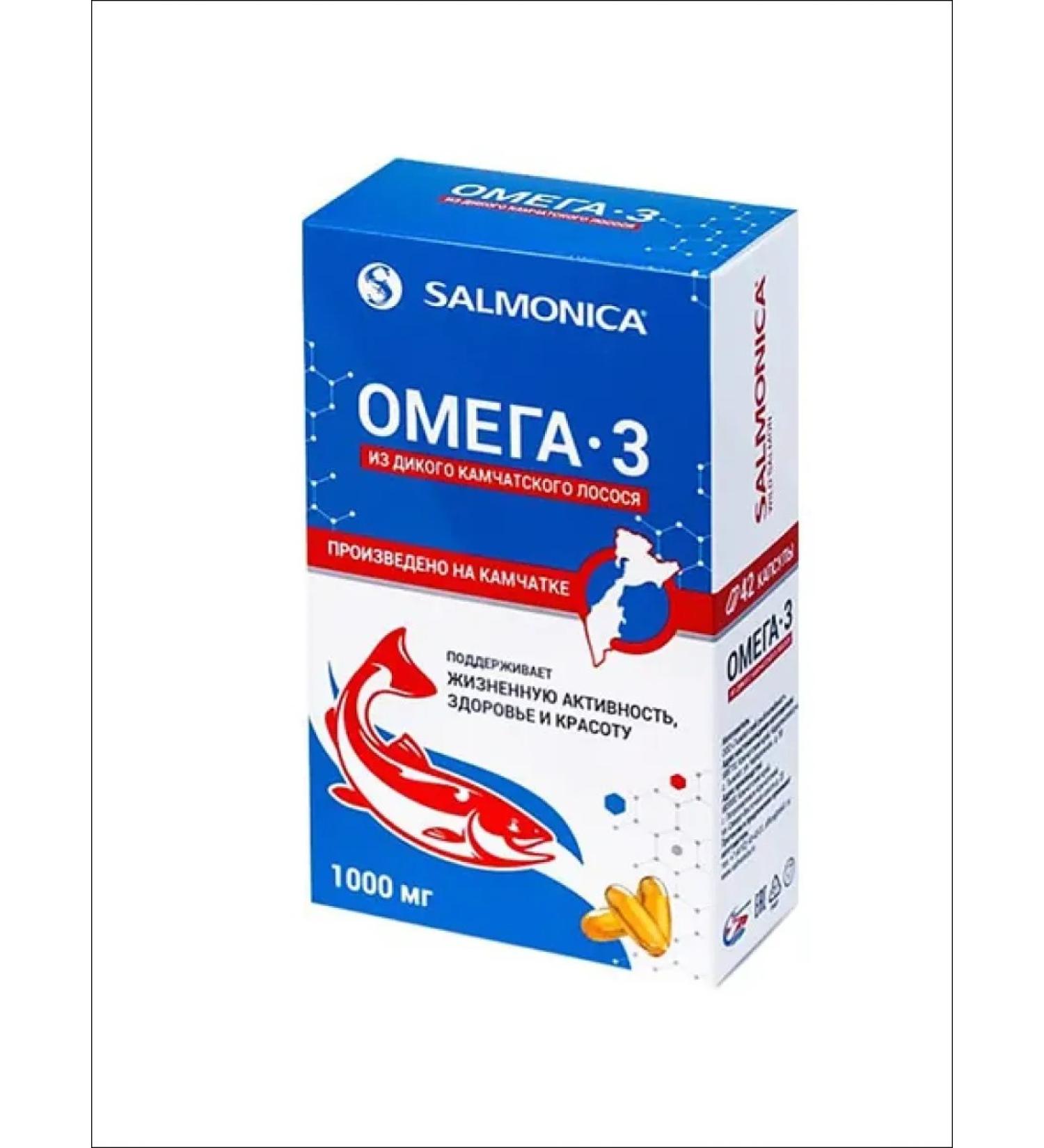 Salmonica Omega-3 fish oil 1000 mg caps No. 42
