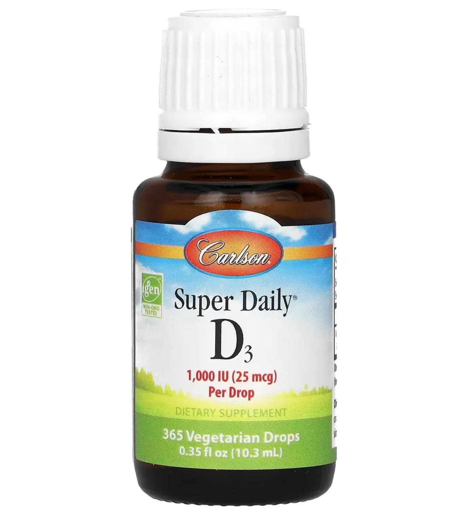 Carlson Labs Vitamin D3 Super Daily 25 g 10 ml - Buy Online on GoSupps.com