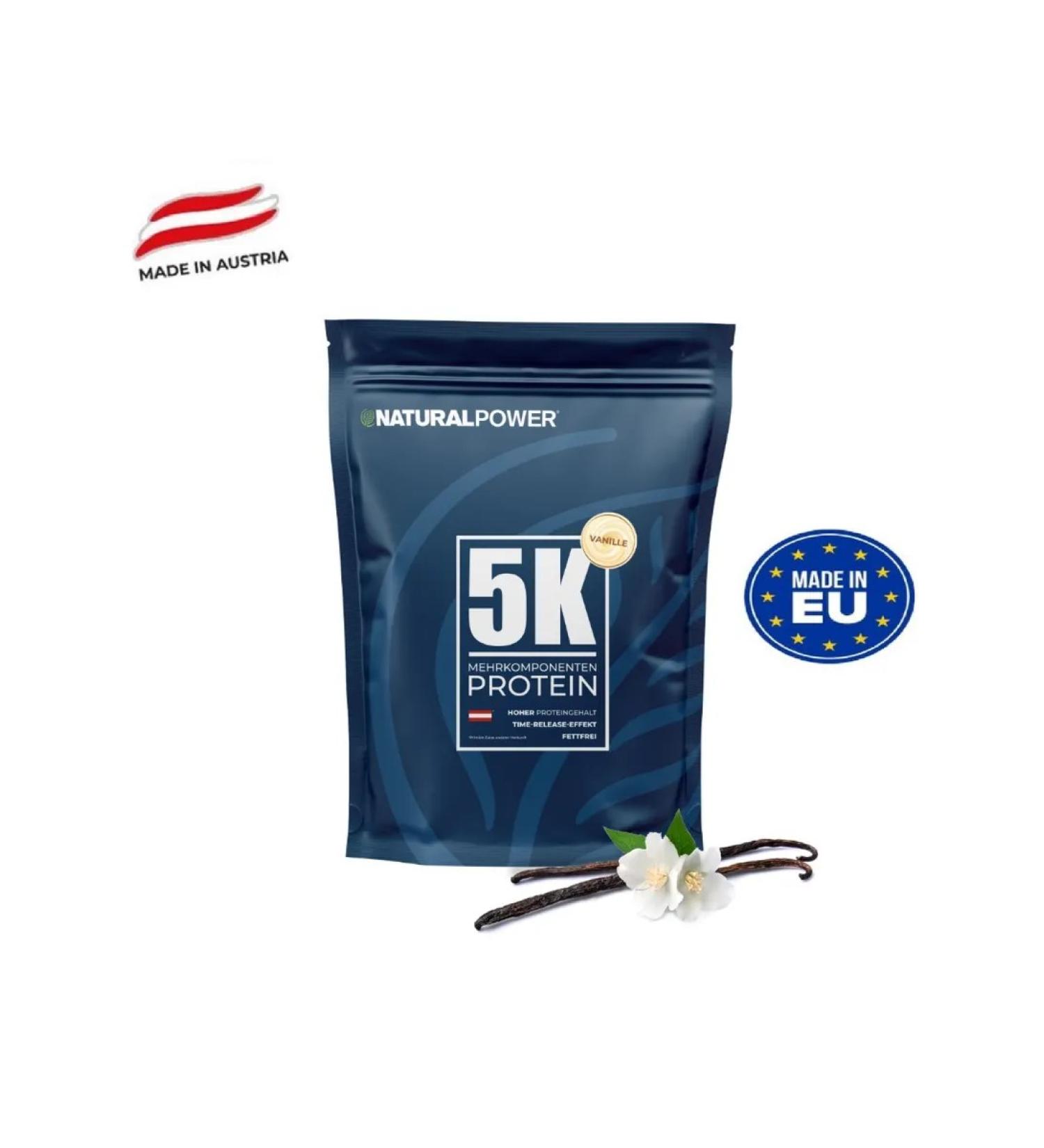 Natural power Five -component protein Naturalpower 500g vanilla - Buy Online on GoSupps.com