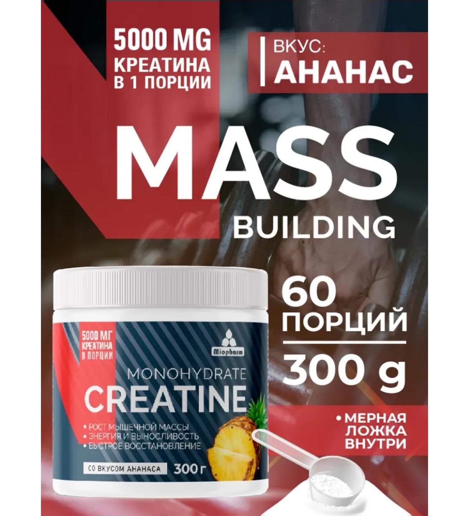 Miopharm Creatine monohydrate powder 300 g 100% micronized - Buy Online on GoSupps.com