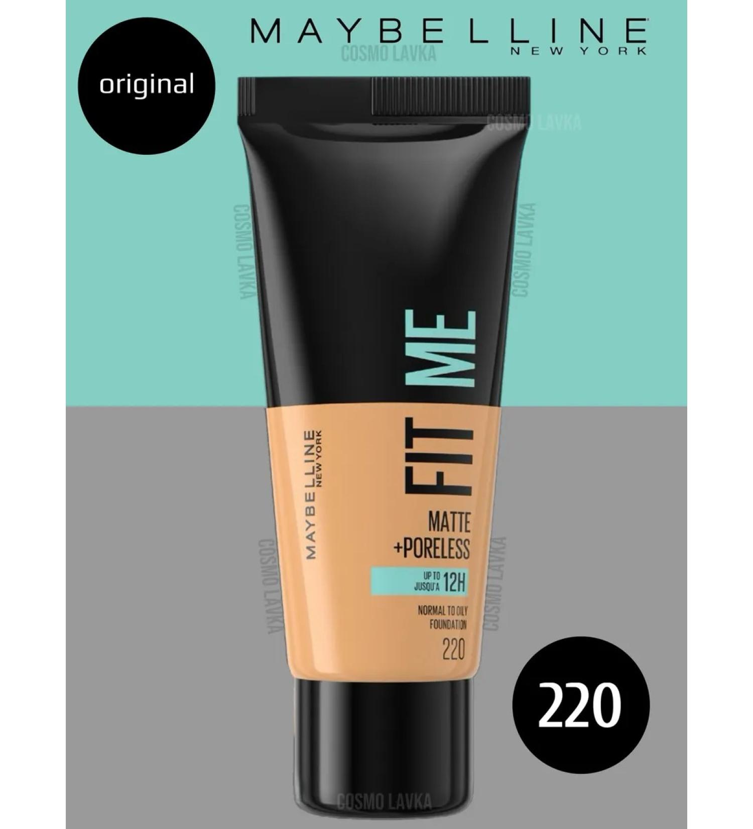 Maybelline New York Fit me foundation for face cream tone 220 original - Buy Online on GoSupps.com