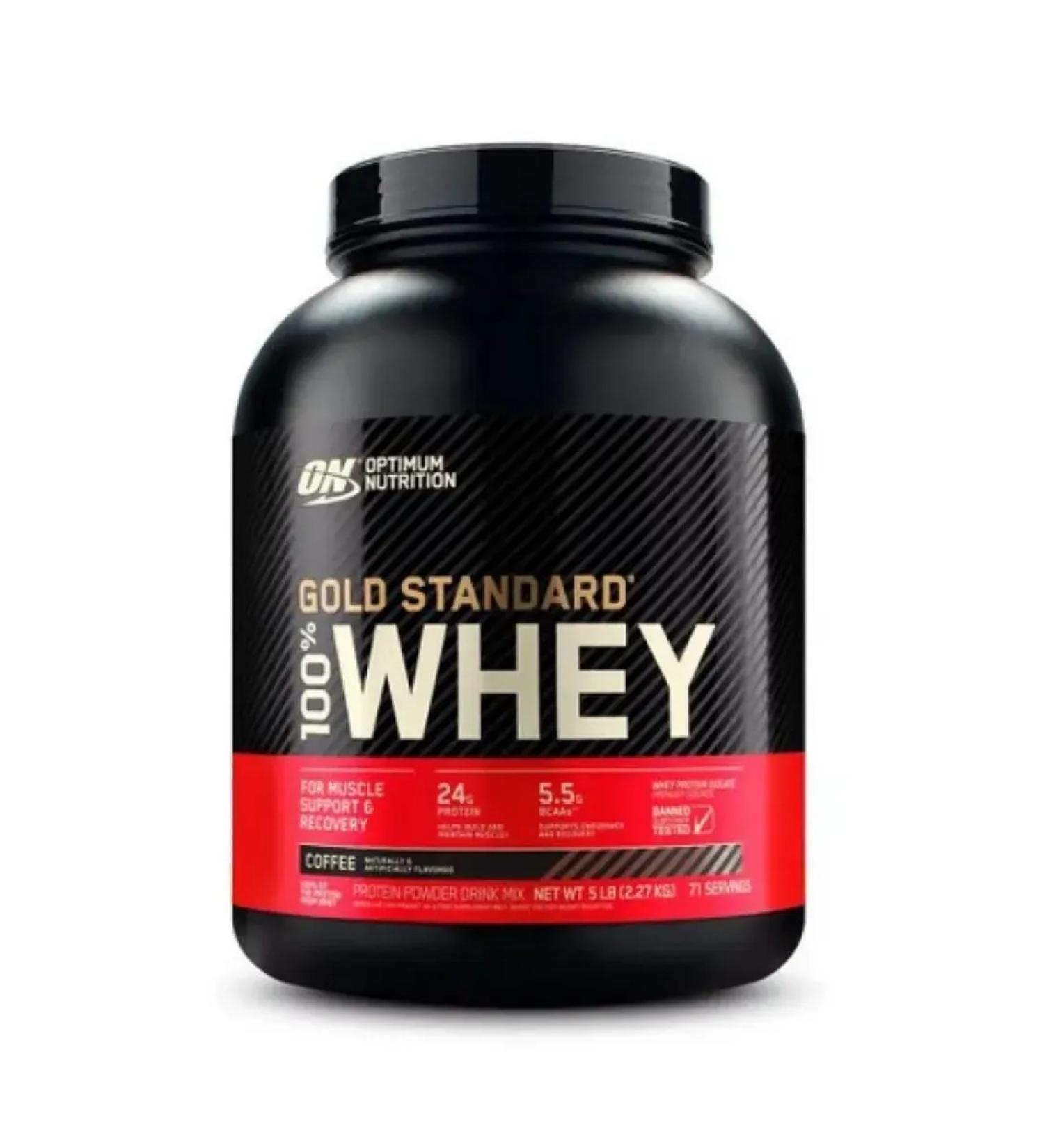 Optimum Nutrition Protein Gold Standard 100% Whey 2270 grams of coffee - Buy Online on GoSupps.com