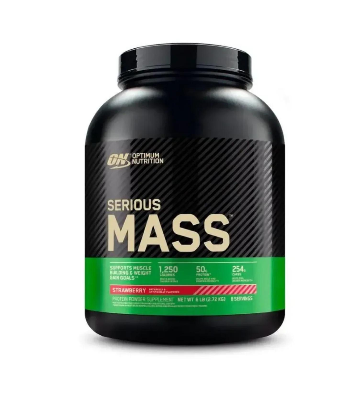 Optimum Nutrition Heiner Serious Mass 2720 GR strawberries - Buy Online on GoSupps.com