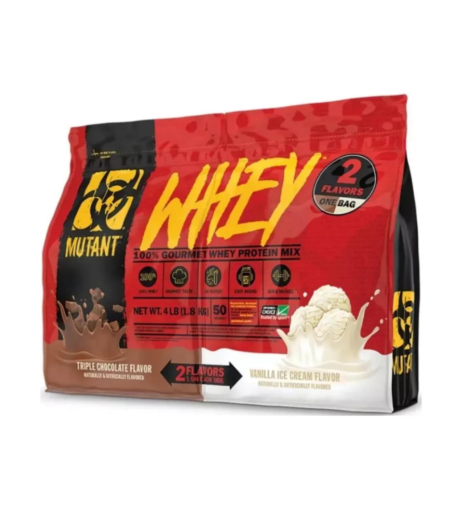 Mutant Protein Whey 1800 g of triple chocolate and vanilla ice cream