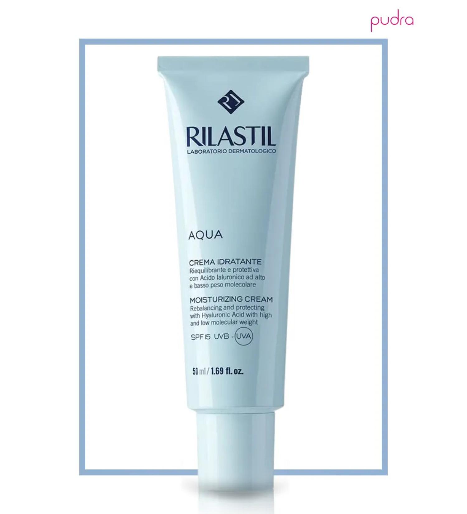 Rilastil Aqua moisturizing protective face cream SPF 15 - Buy Online on GoSupps.com