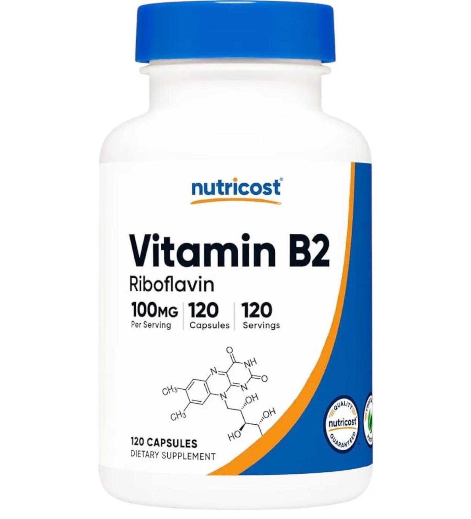 Nutricost Vitamin B2 Riboflavin - Buy Online on GoSupps.com