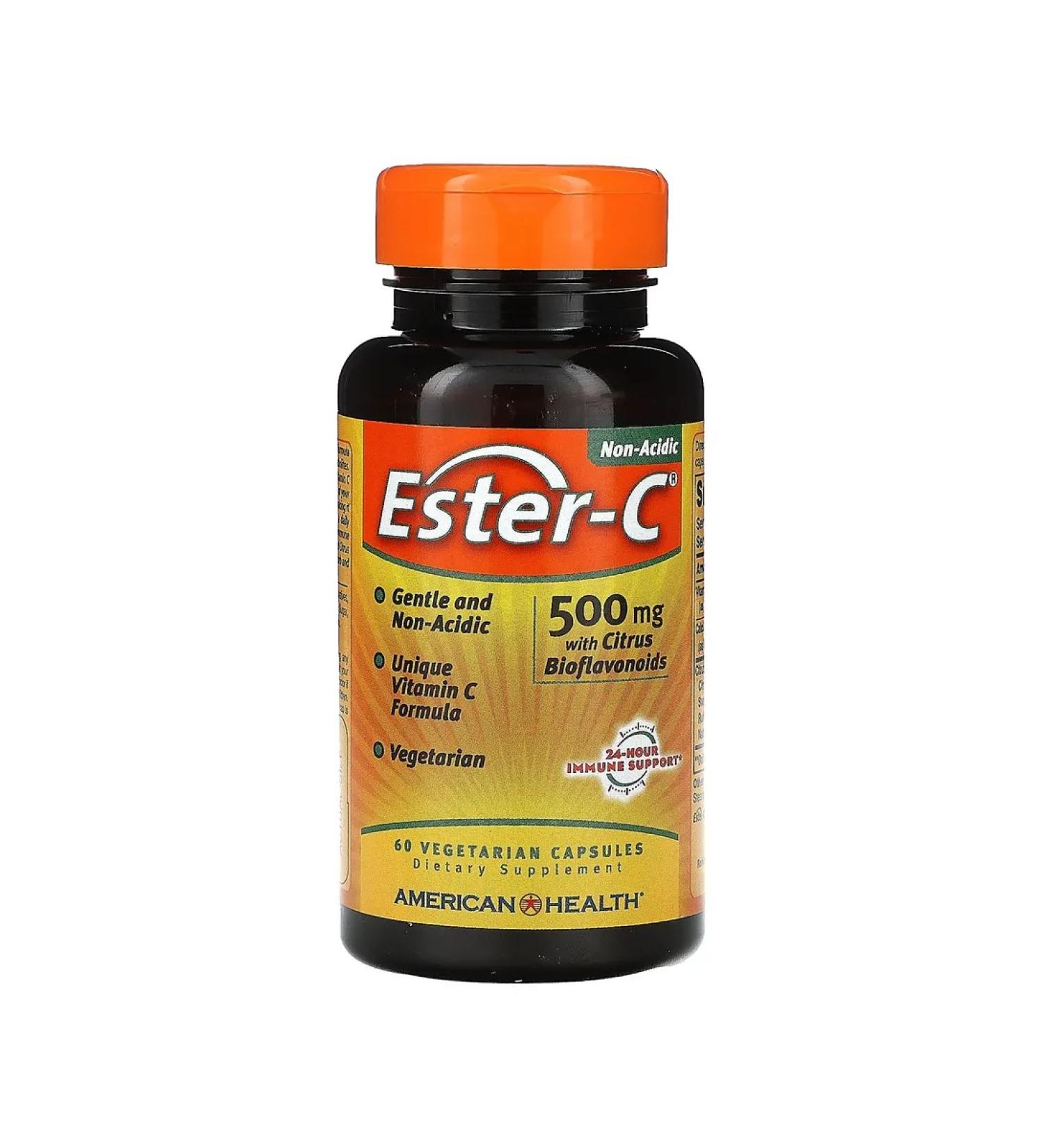 American Health Ester-C 500 mg 60 vegetarian capsules - Buy Online on GoSupps.com