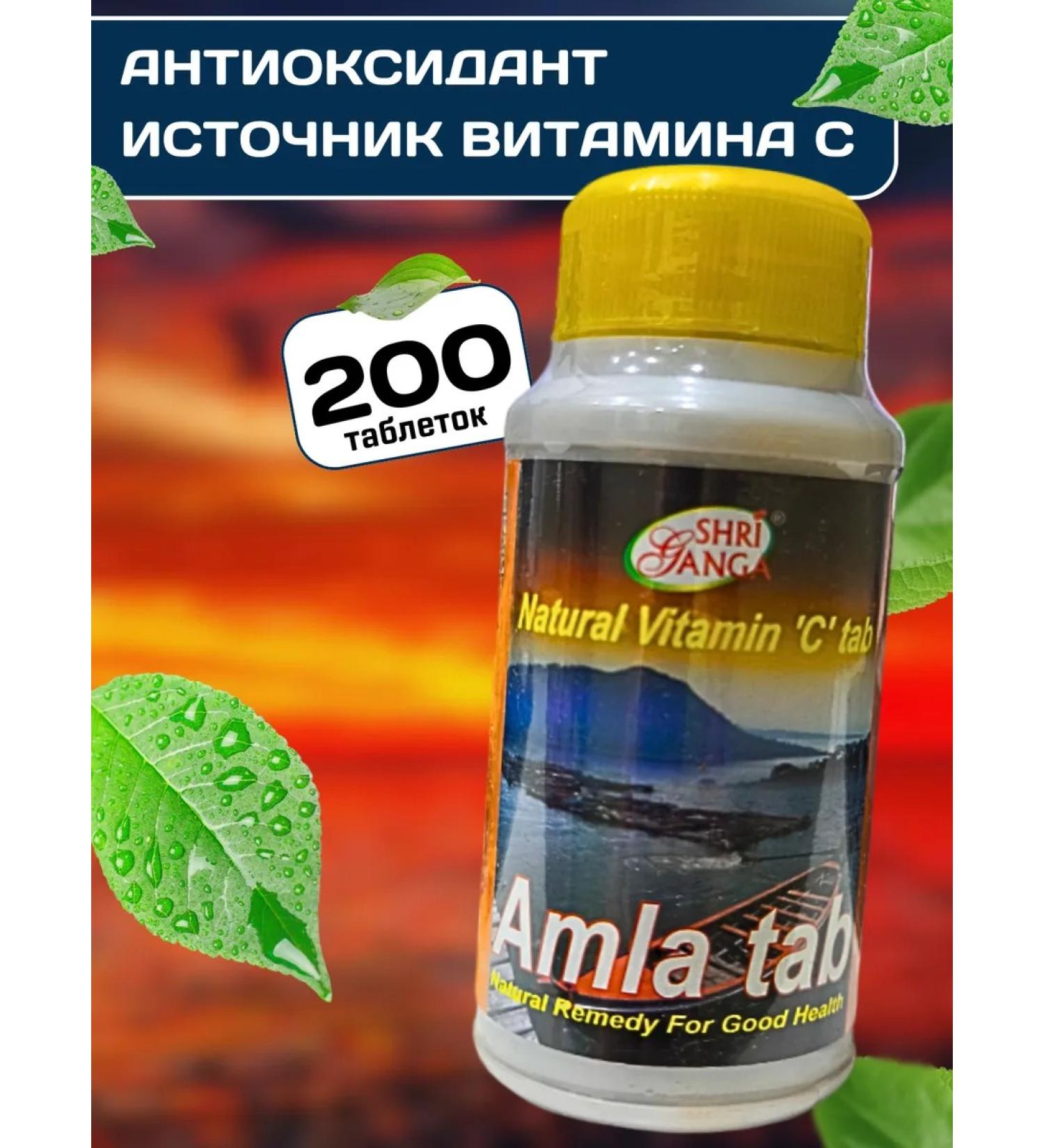Shri Ganga Amla amla antioxidant source of vitamin C 200 tab - Buy Online on GoSupps.com