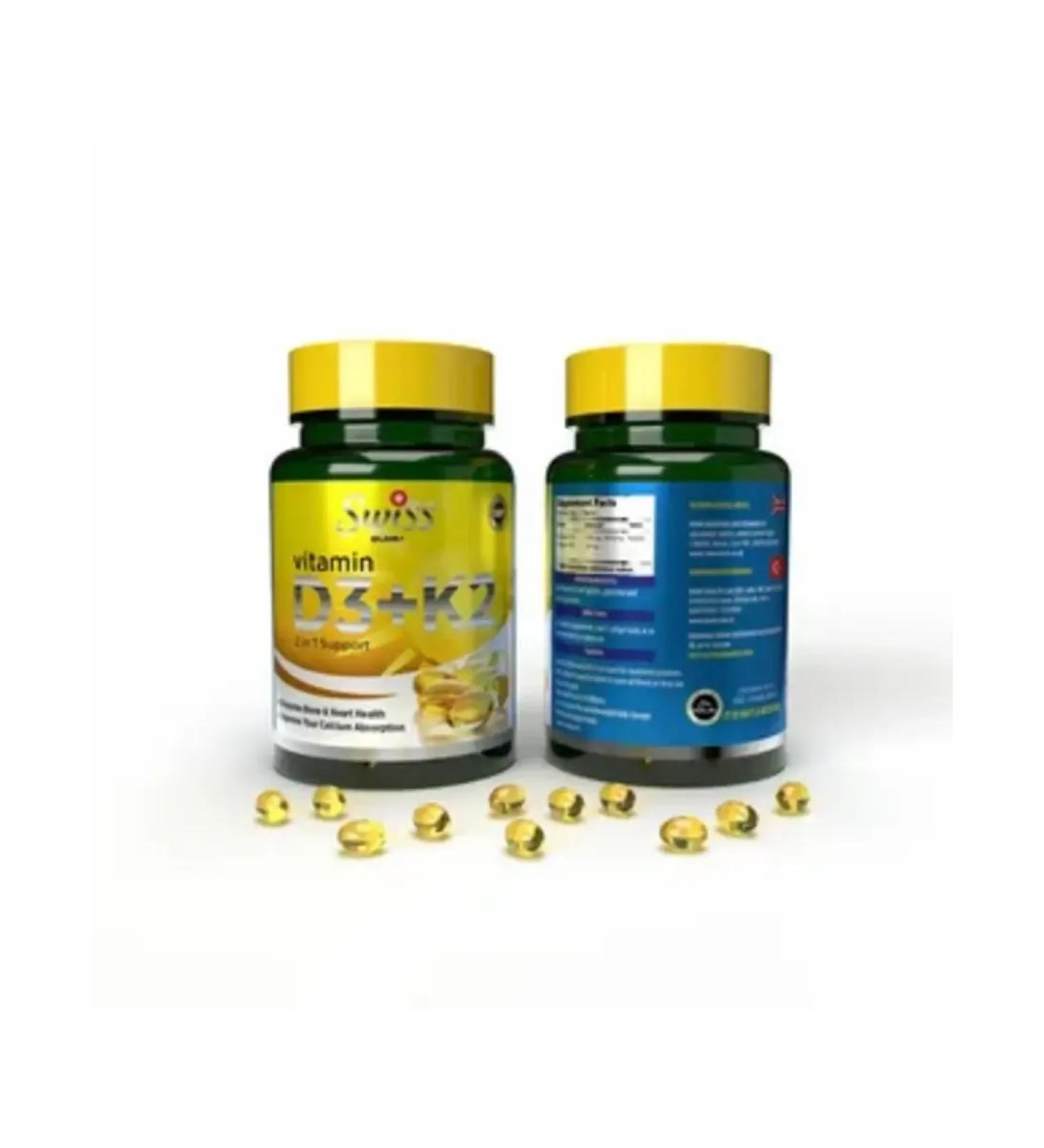 Swiss Vitamins D3 5000 K2 in capsules