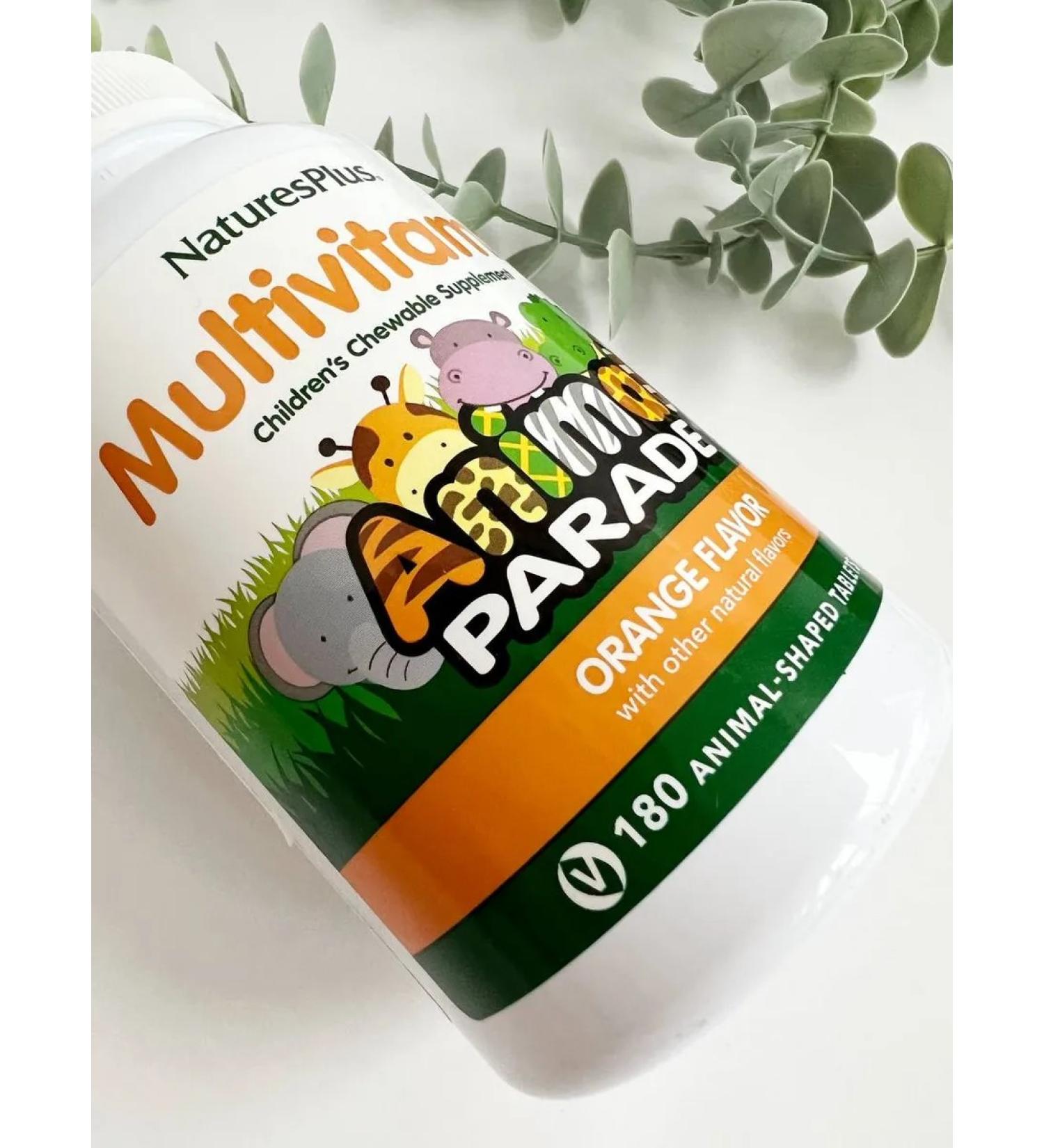 Natures Plus Animal Parade multivitamins for children Orange 180 tab - Buy Online on GoSupps.com