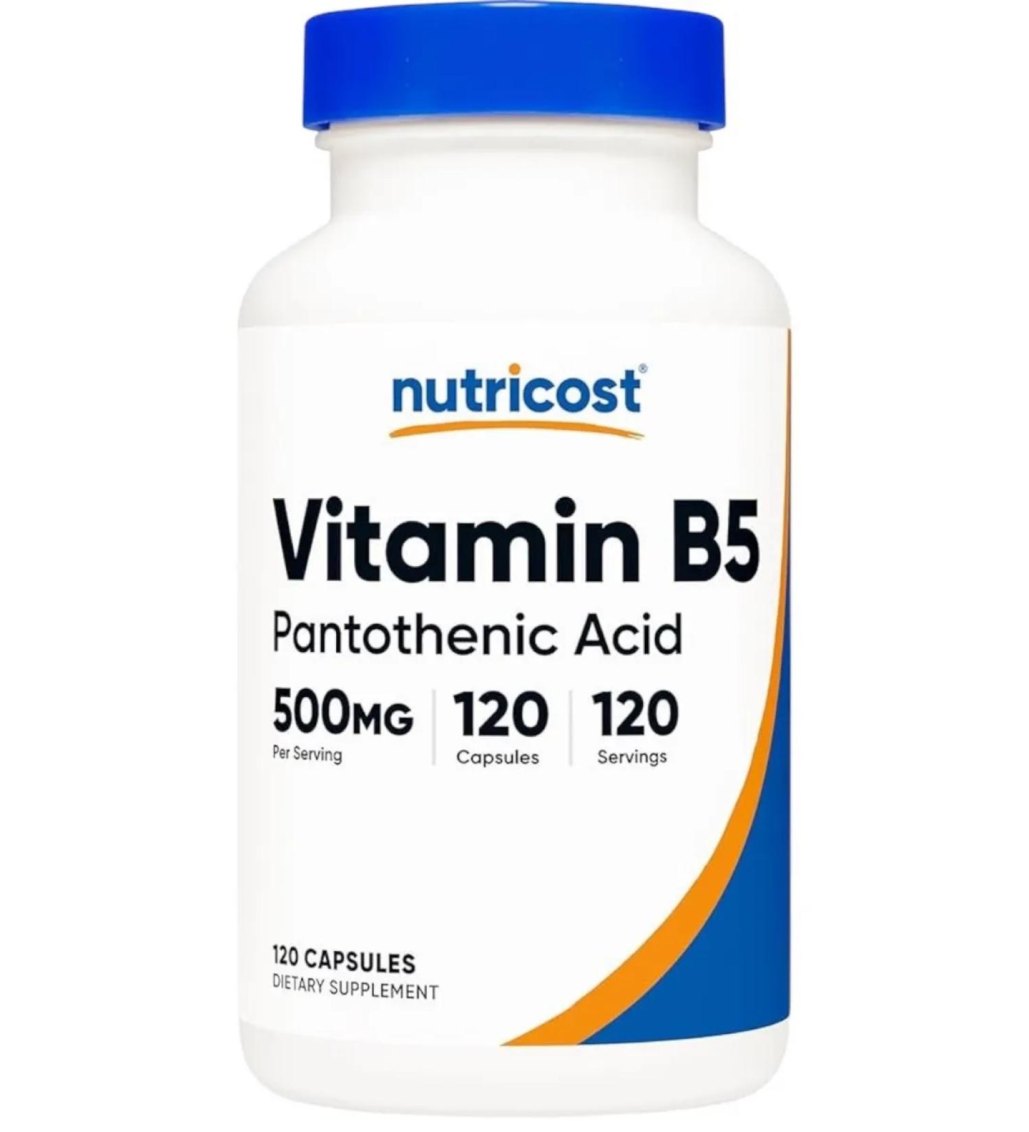 Nutricost Vitamin B5 Pantothenic Acid Capsules - Buy Online on GoSupps.com