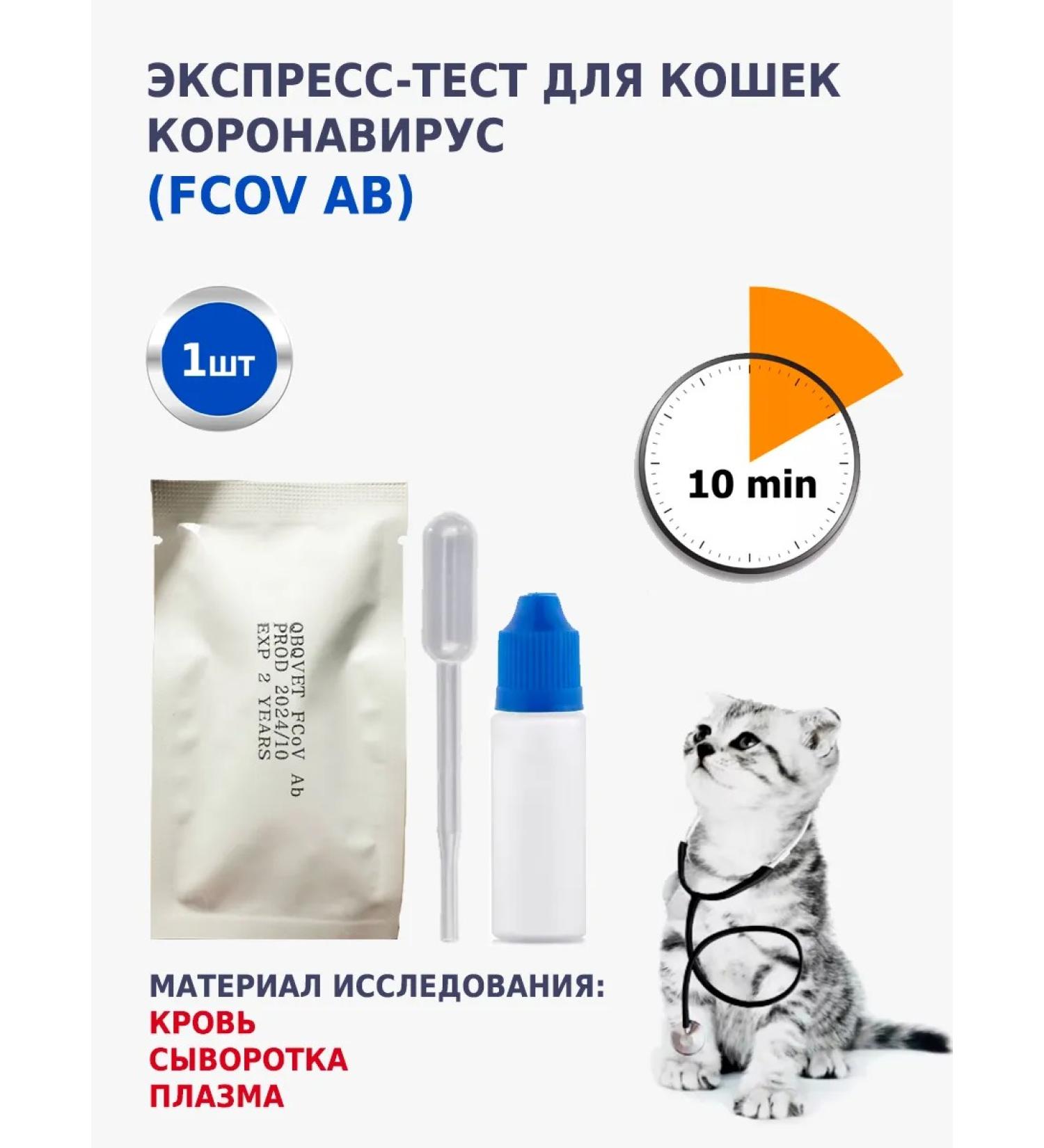 QBQVet Express test coronavirus of cats (FCOV AB) 1pc - Buy Online on GoSupps.com