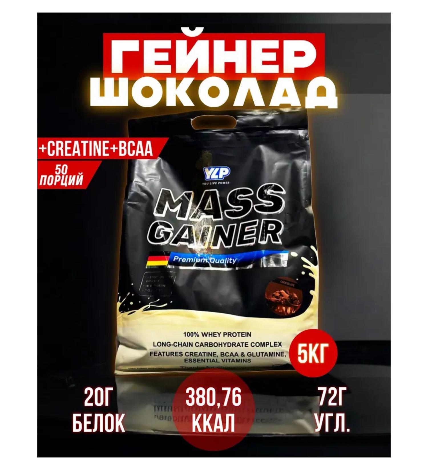 YLP Gainer (5kg) for a mass gain (chocolate)