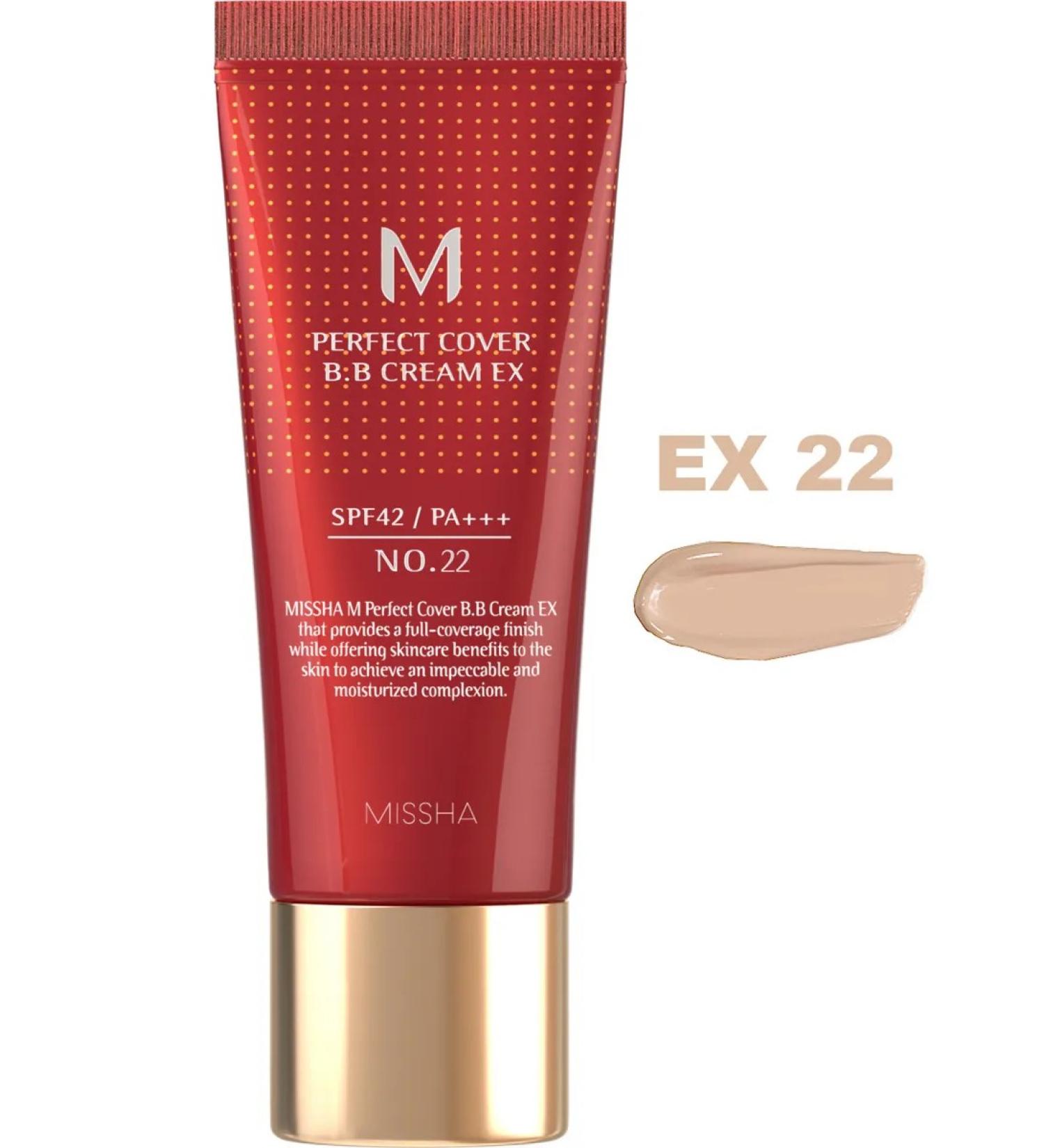 MISSHA BB face cream tone 22 Perfect Cover ex 20 ml - Buy Online on GoSupps.com