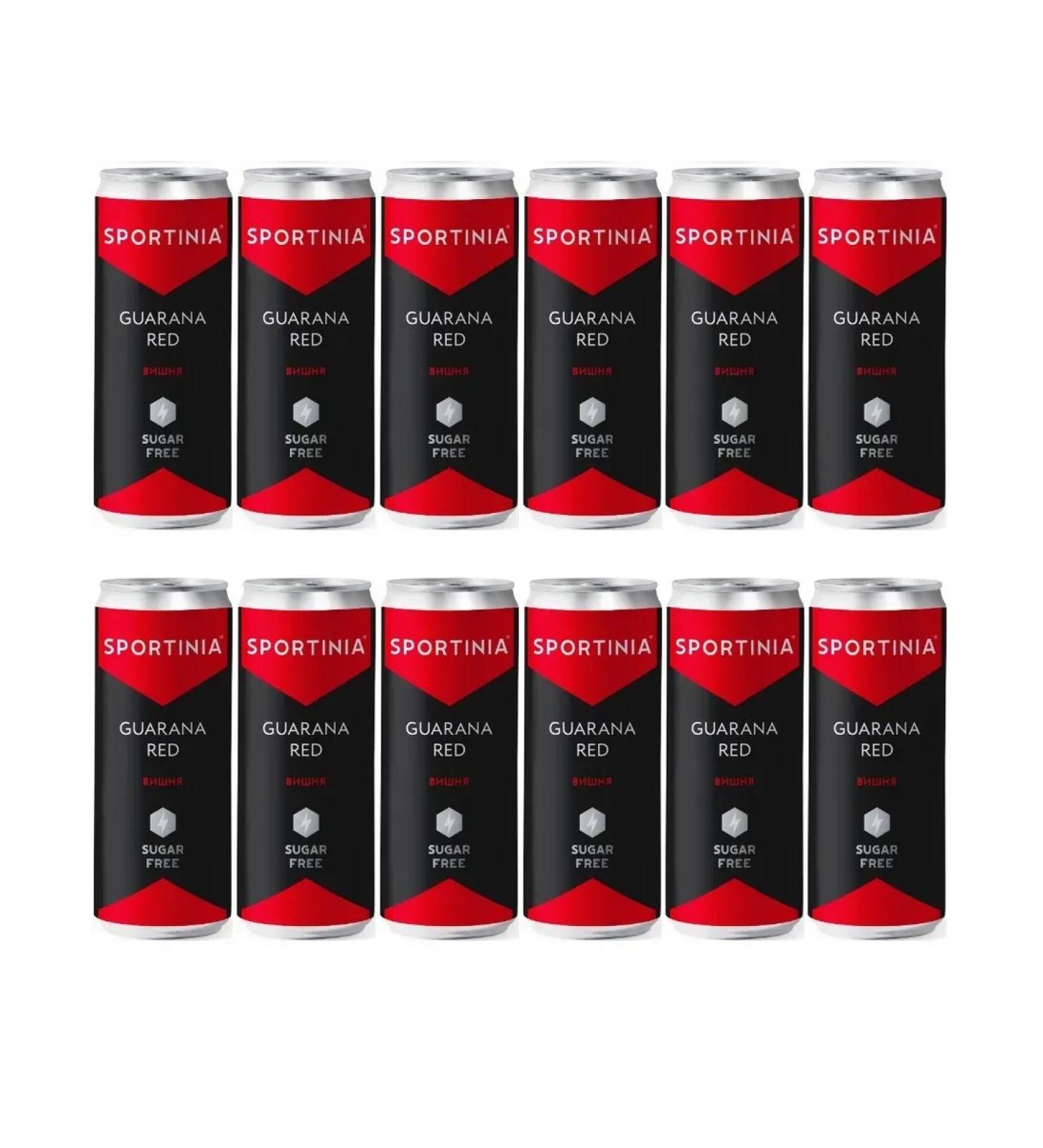 SPORTINIA Isotonic Guarana Red 0.33l.*12pcs cherries