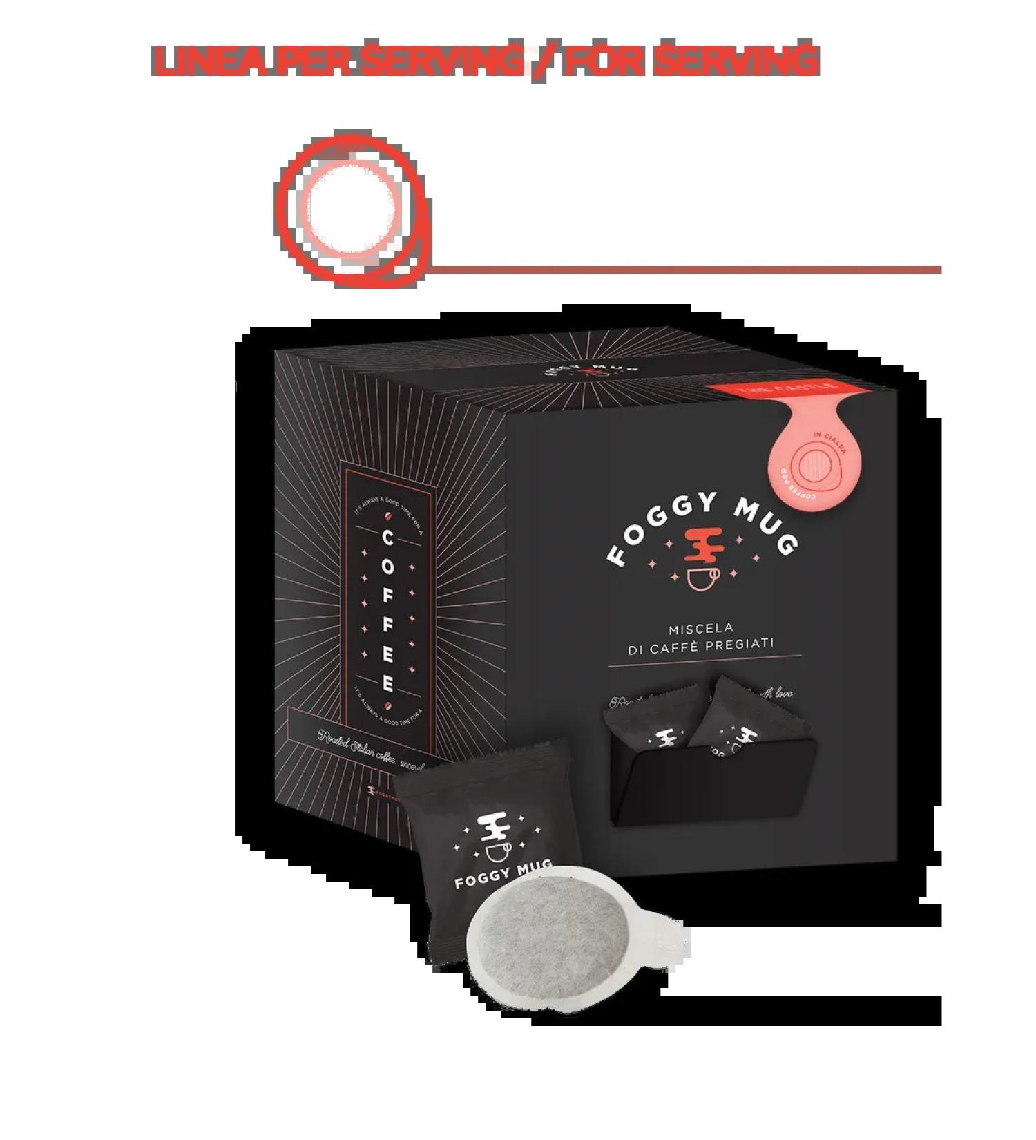 Coffee in Foggy Mug 150 pcs 100% Arabica E S E 44 Italy