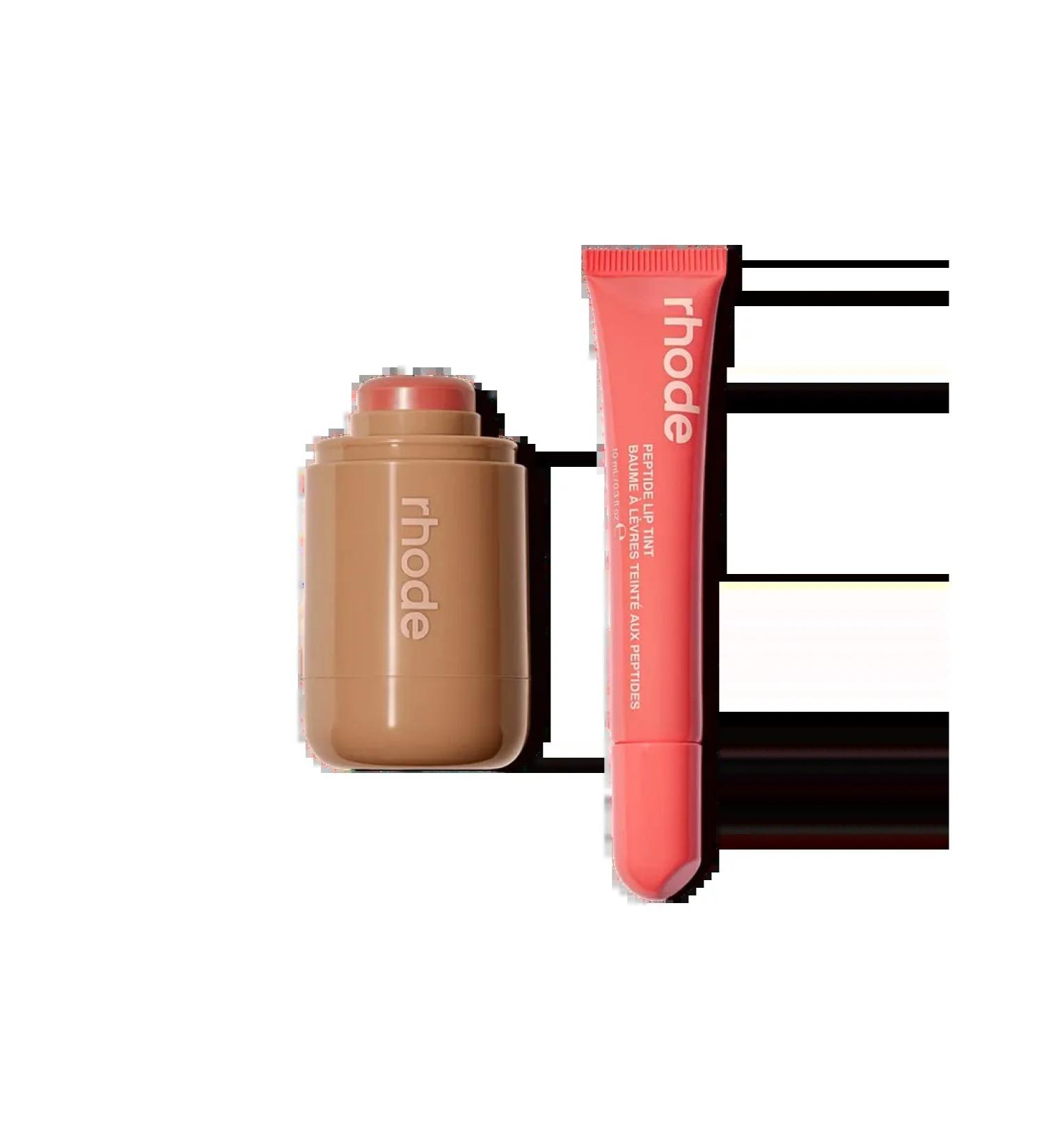 Rhode Set of lip gloss Peach Pit and face blossom for Spicy Marg - Buy Online on GoSupps.com