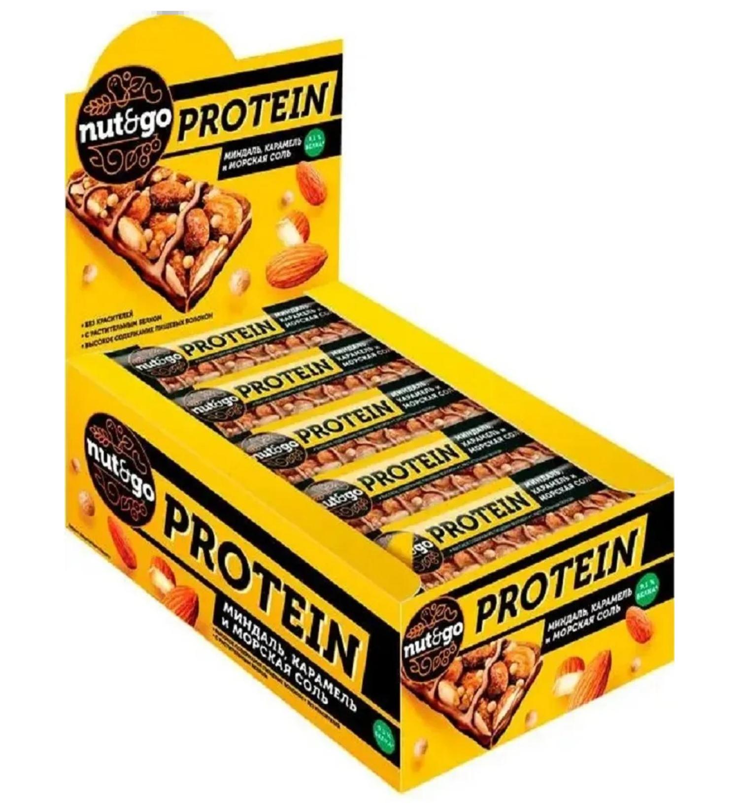 KDV Batonchik "Nut Go Protein" almonds 40 g. 18 pcs