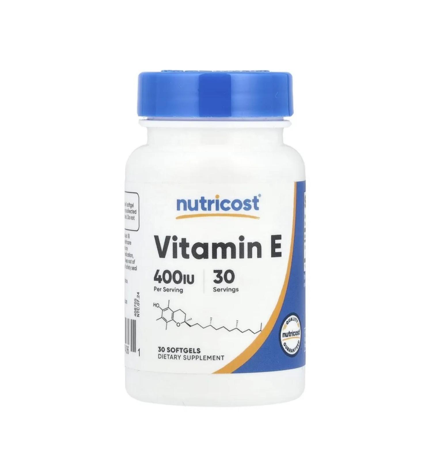 Nutricost Vitamin E 400 IU 30 soft tablets
