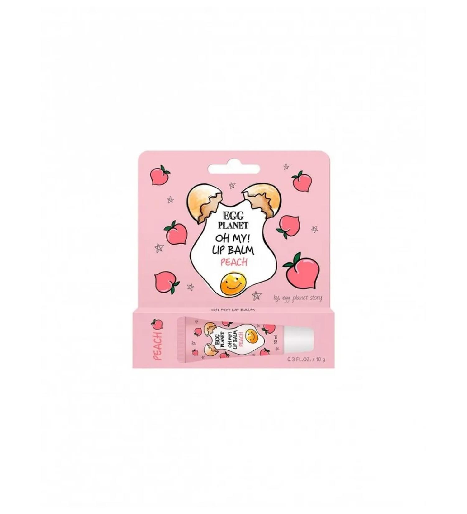 Egg Planet Lip balm oh my! Lip Balm peach (moisturizing) 10 g - Buy Online on GoSupps.com