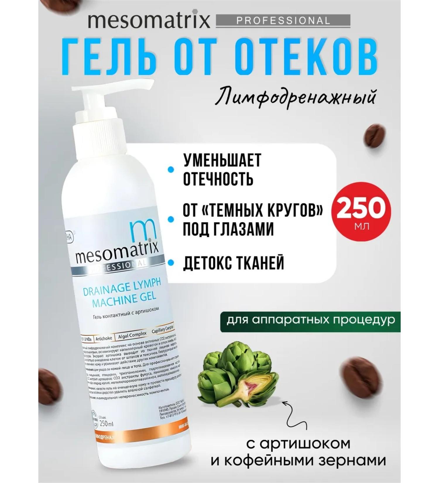 Mesomatrix Professional Lymphodnate gel from edema for microcurrents 250 ml - Buy Online on GoSupps.com