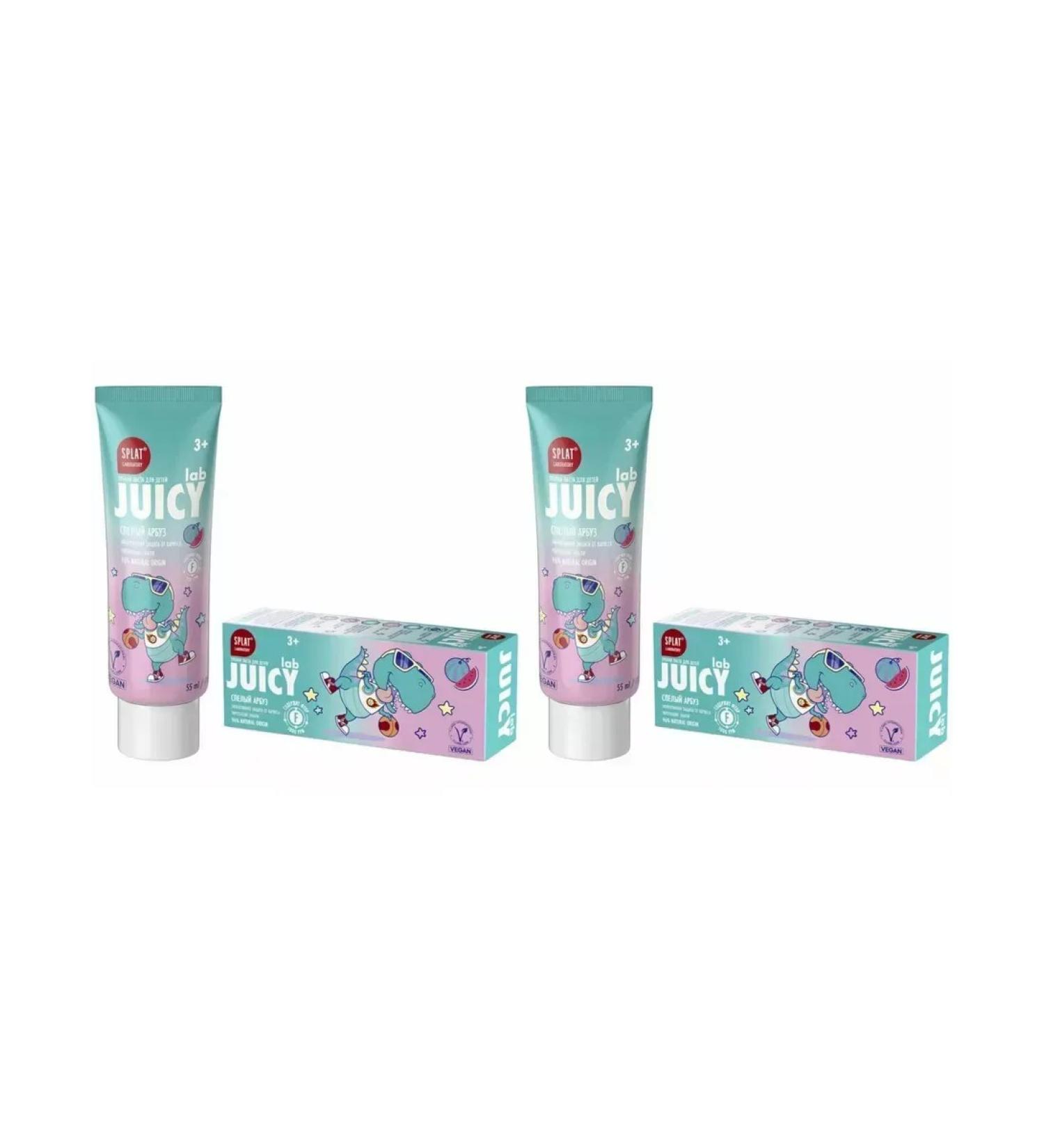 SPLAT Toothpaste Children's Juicy Lab watermelon 2 pcs 55 ml - Buy Online on GoSupps.com