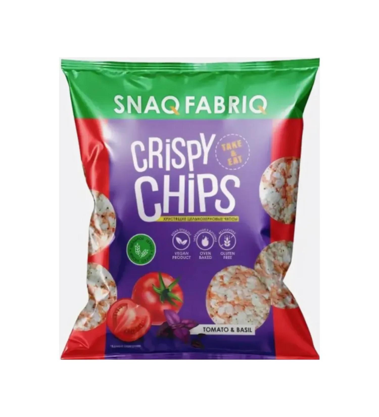 Snaq Fabriq Protein chips whole grain tomato and baselik