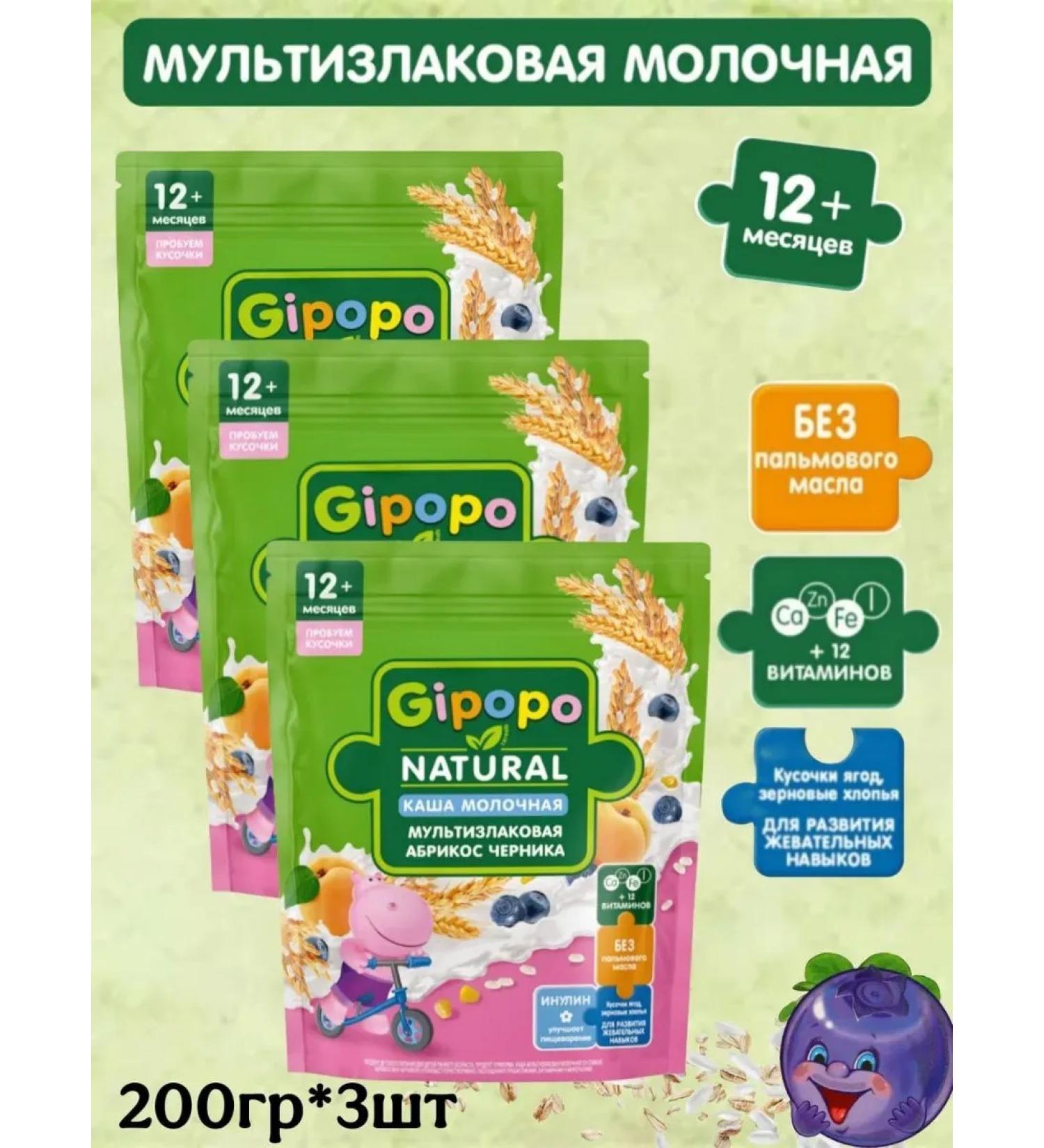 GIPOPO Porridge Military Multislak Apricot Bester 12 Mets 200g 3pcs - Buy Online on GoSupps.com
