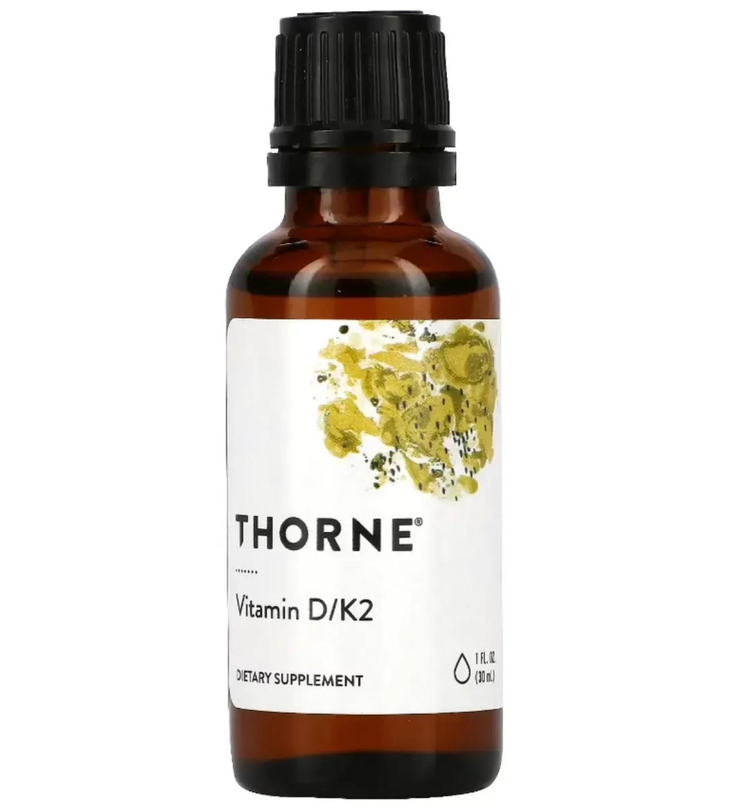 Proper nutrition Thorne vitamins D and K2 25 mcg (1000 IU) 30 ml