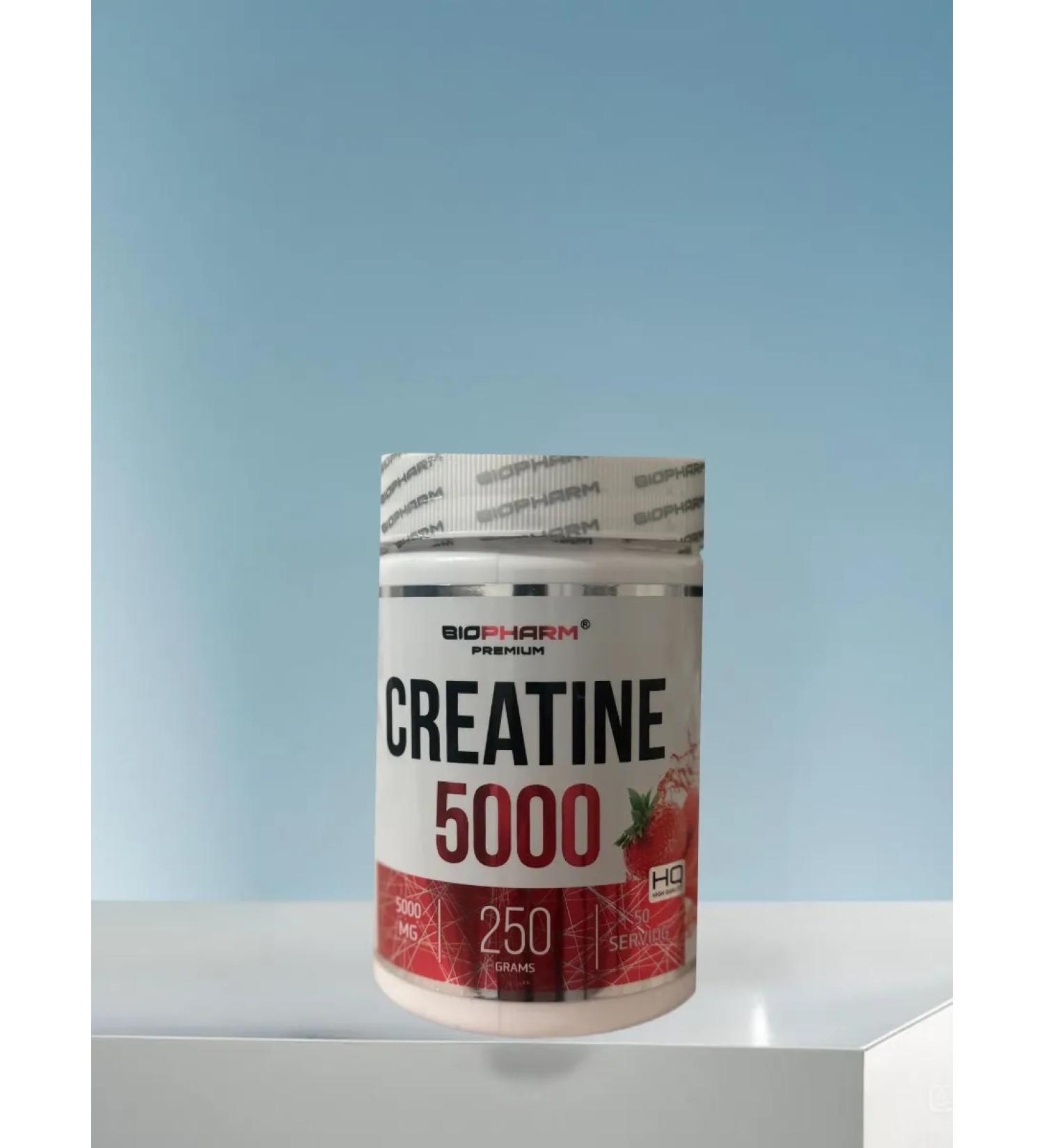 BioPharm Creatine 5000 creatine monohydrate from biofarm raspberry 250 mg