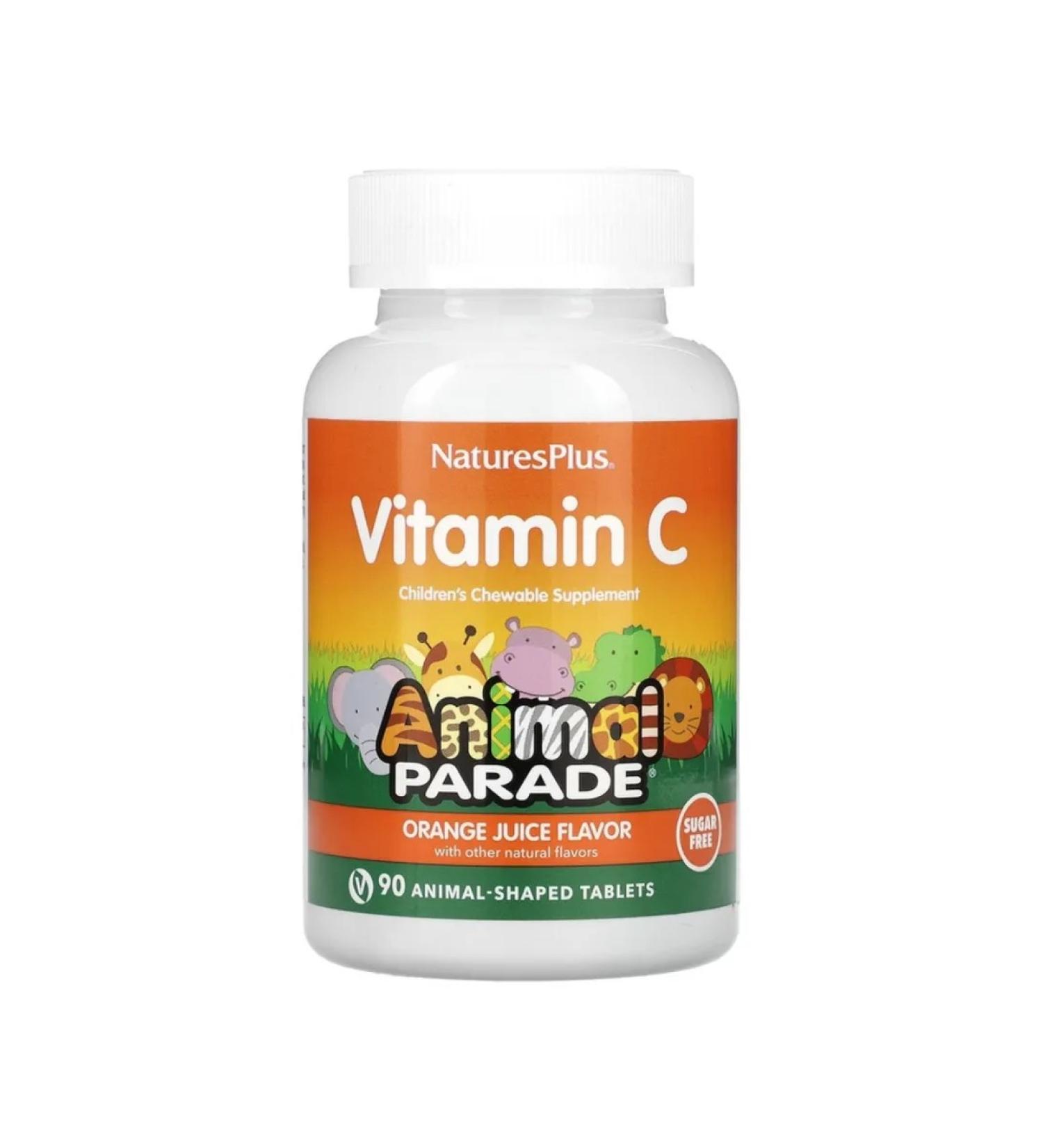 Natures Plus Vitamin C in chewing tablets 90 Animal Parade