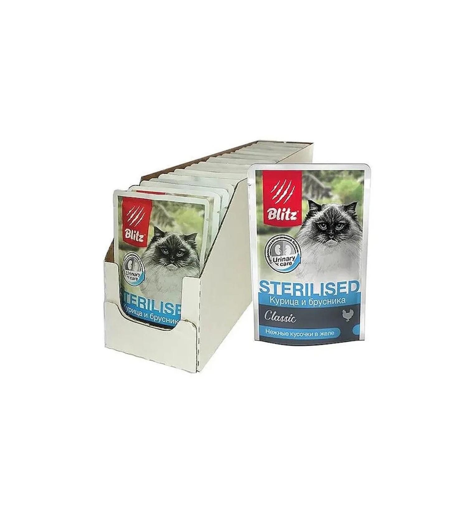 BLITZ Wet sterilated food for cats 85 g x 24 pcs