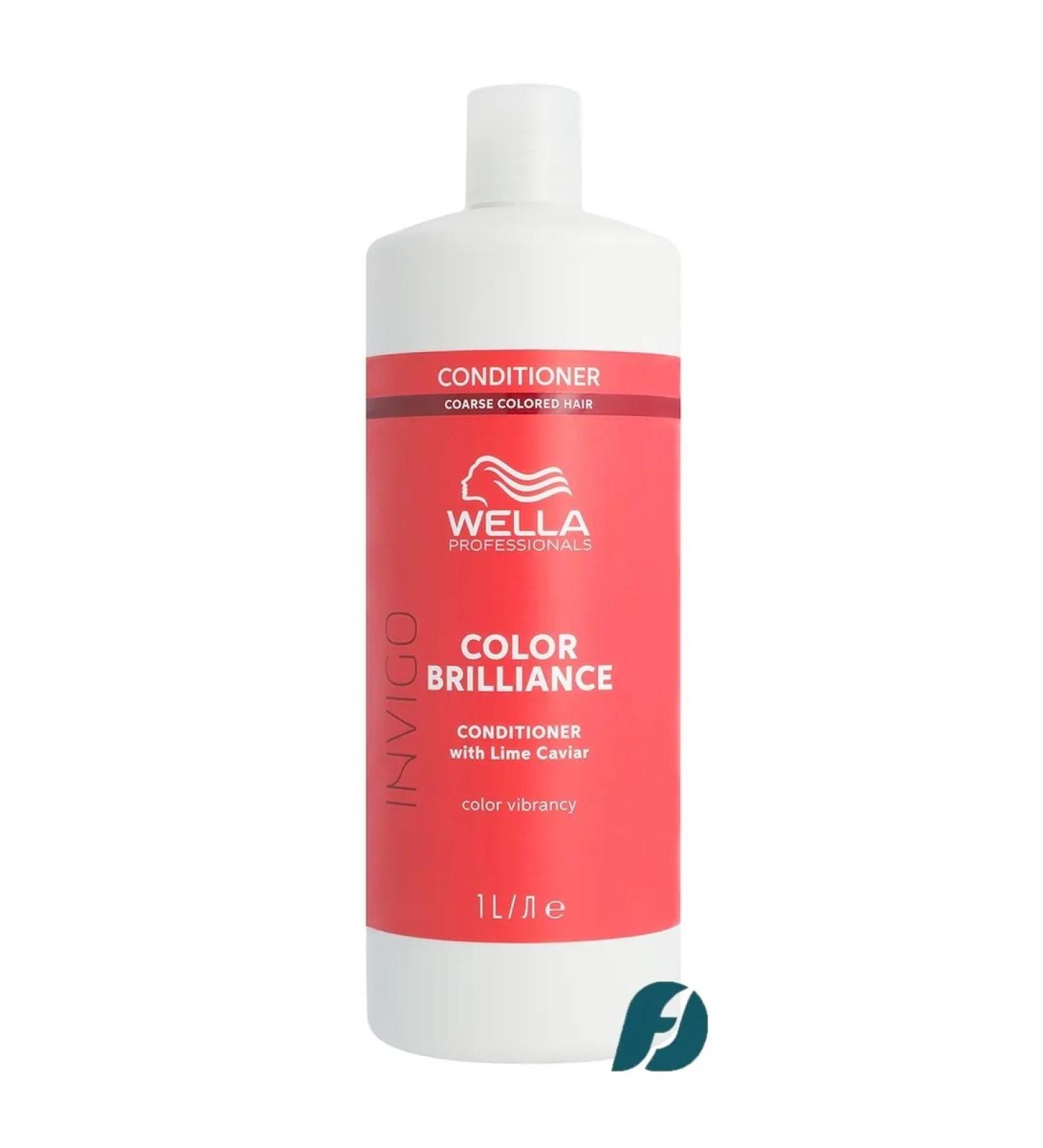 WELLA PROFESSIONALS Invigo Color Brilliance Air conditioner for hard hair 1000ml - Buy Online on GoSupps.com