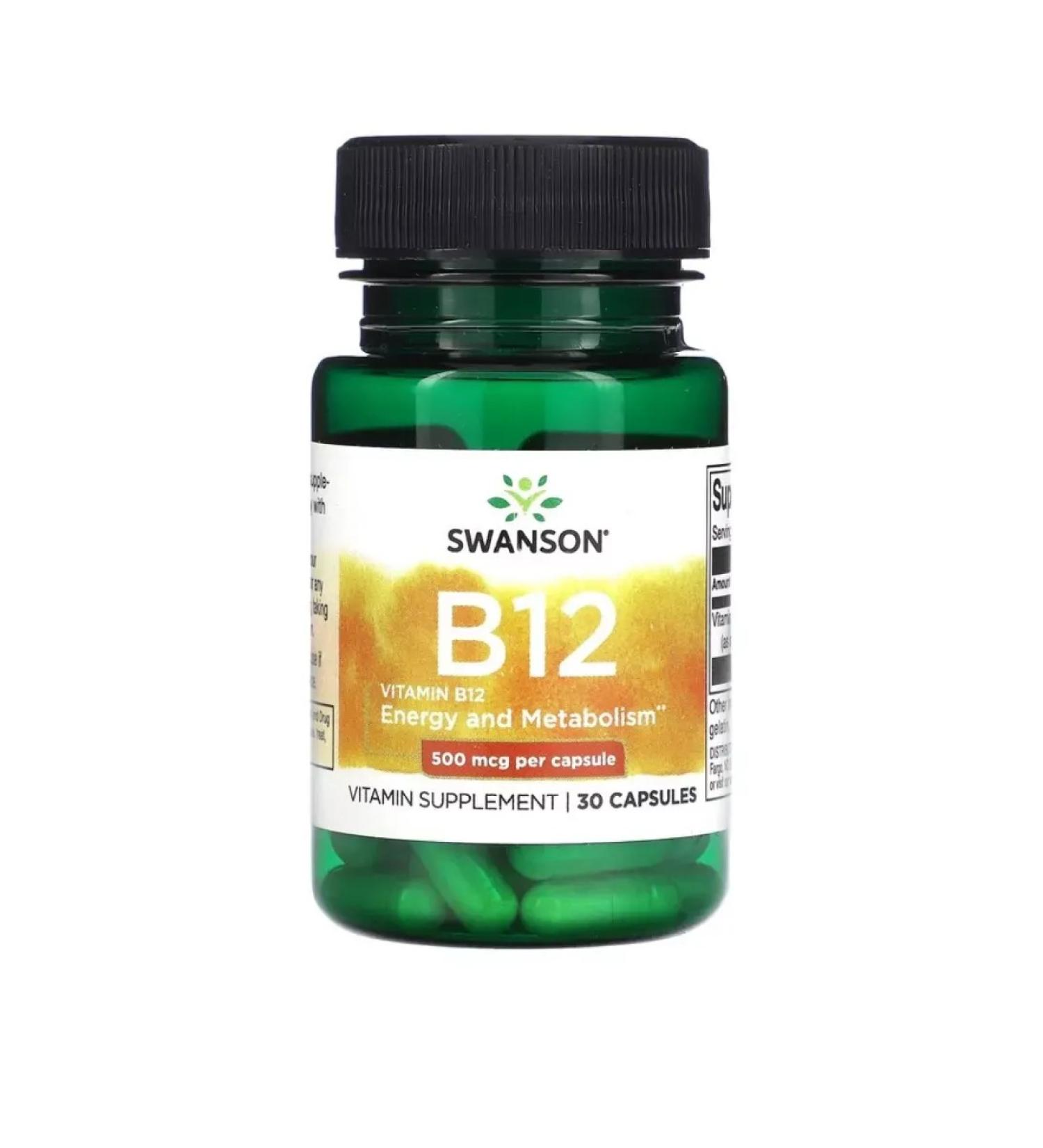 Swanson Vitamin B-12 500 MCG 30 caps