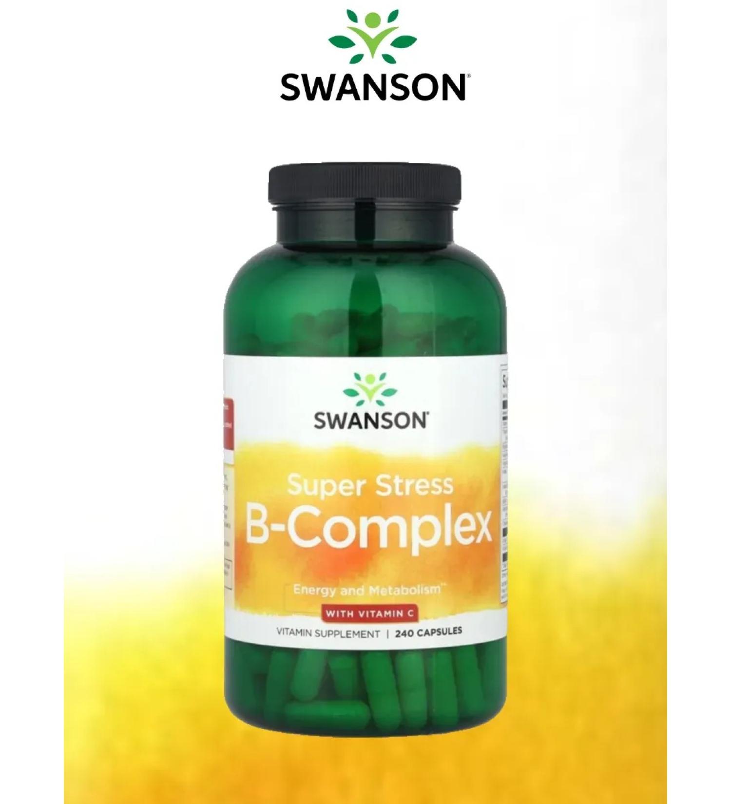 Swanson Super Stress B-Complex with vitamin C 240 caps