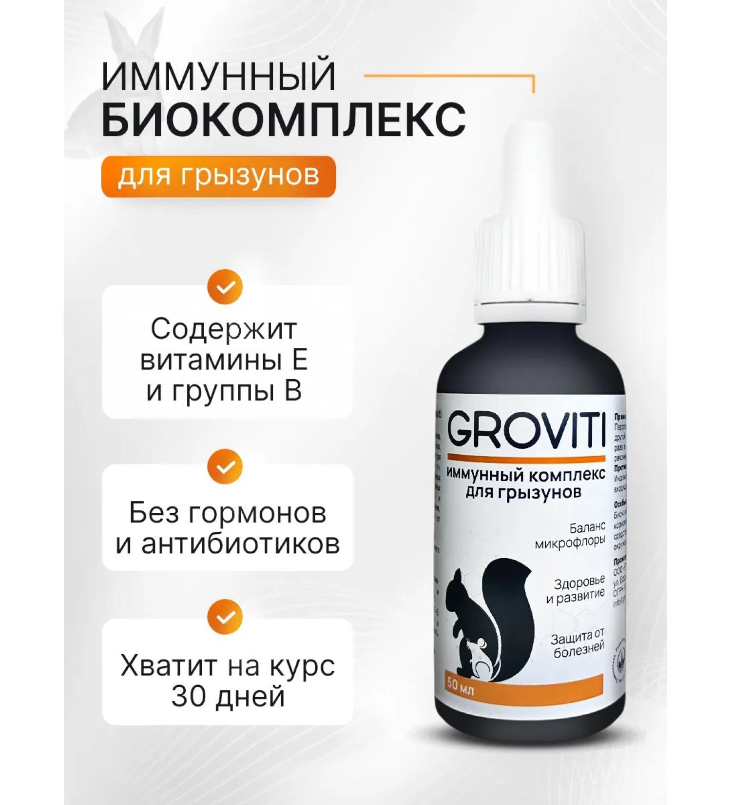 Biocomplex GROVITI Additive for rodents of rats hamsters guinea pigs chinchil - Buy Online on GoSupps.com