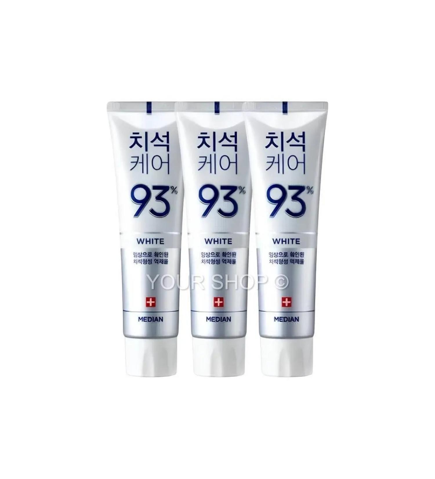 MEDIAN DENTAL IQ 93% Toothpaste whitening with the dental IQ zeolite 3 pcs - Buy Online on GoSupps.com