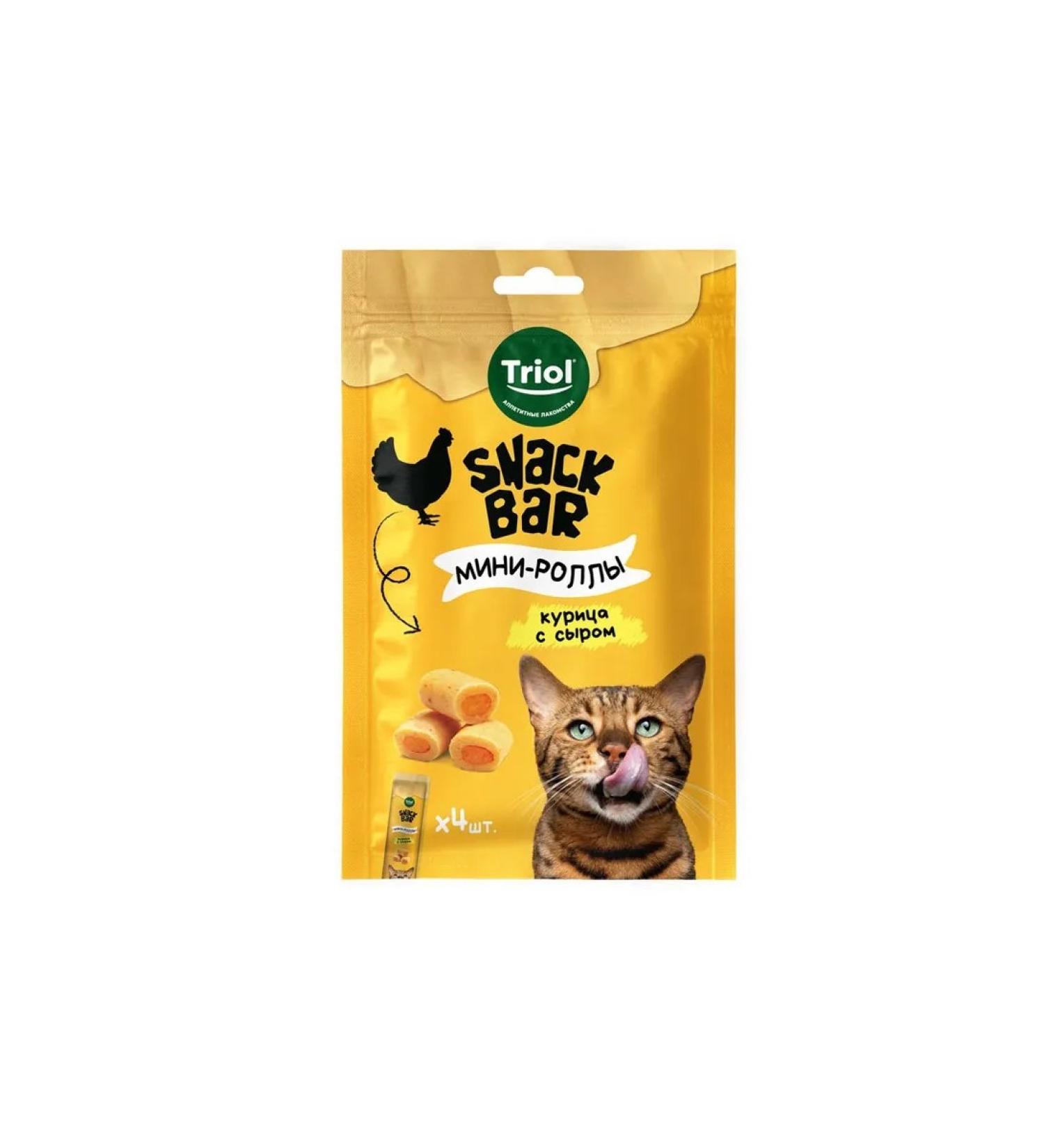Triol Cat a treat mini-rolls with chicken and cheese 40g