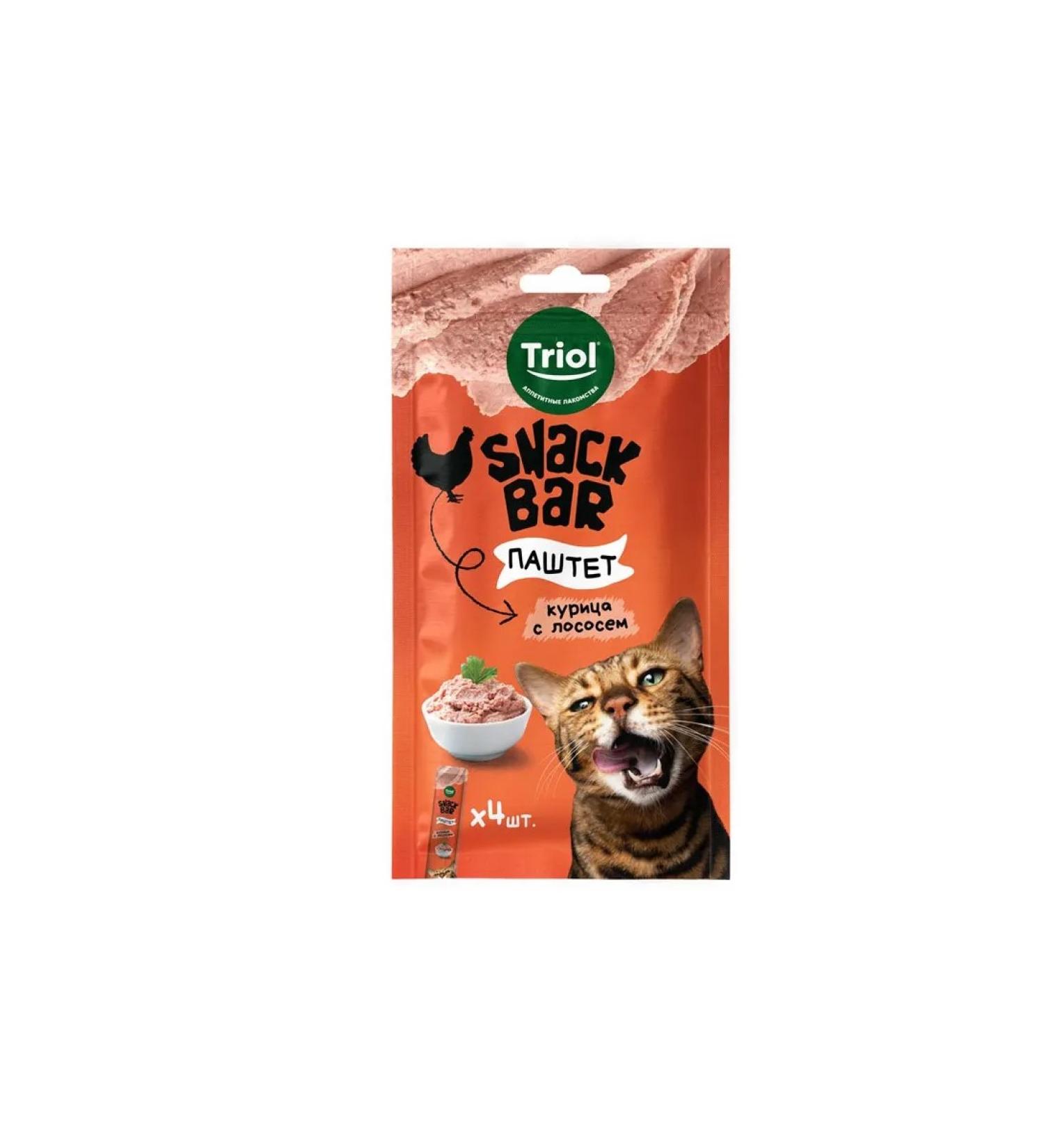 Triol Cotton with cats of chicken with salmon 40g