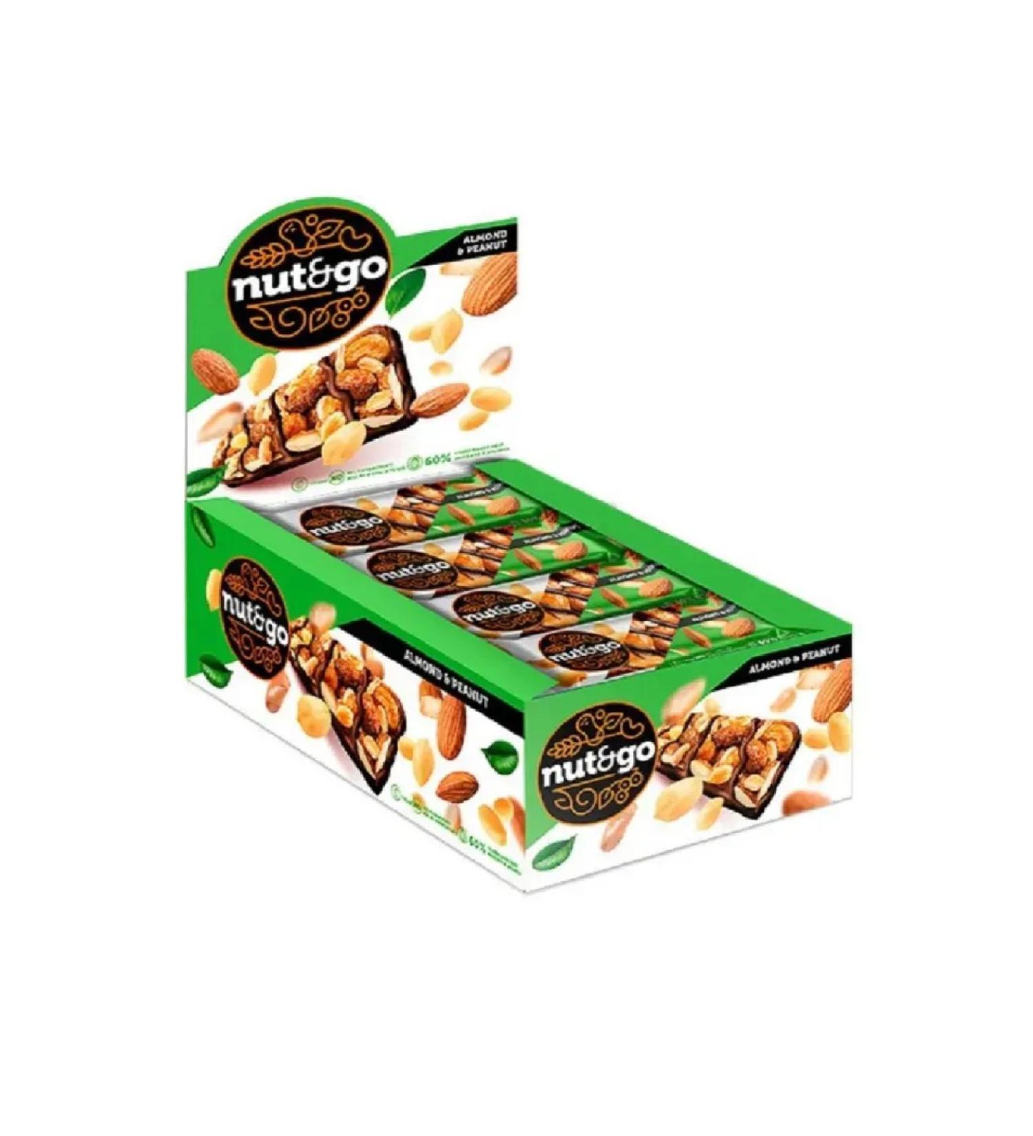 nut&go Almond-arachy bar with paste 36g 18 pcs