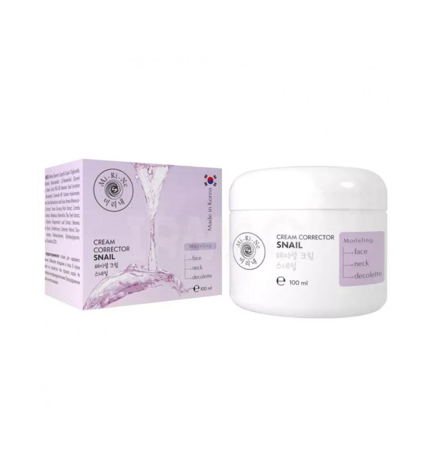 MI-Ri-NE Cream with mucin of a snail for the face neck and neckline 100 ml