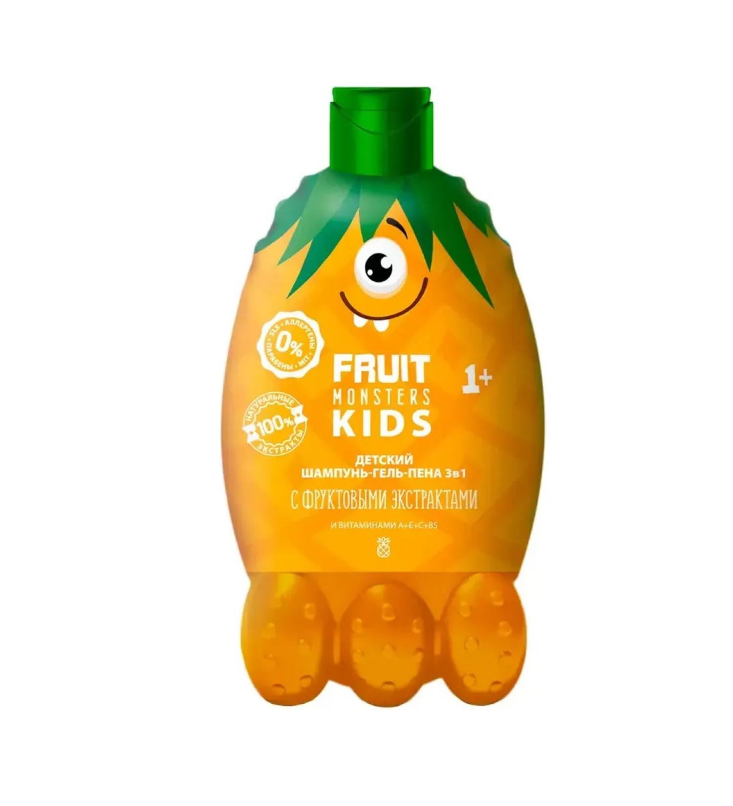 Fruit Monsters Shampoo-gel 3v1 children's pineapple 400 ml