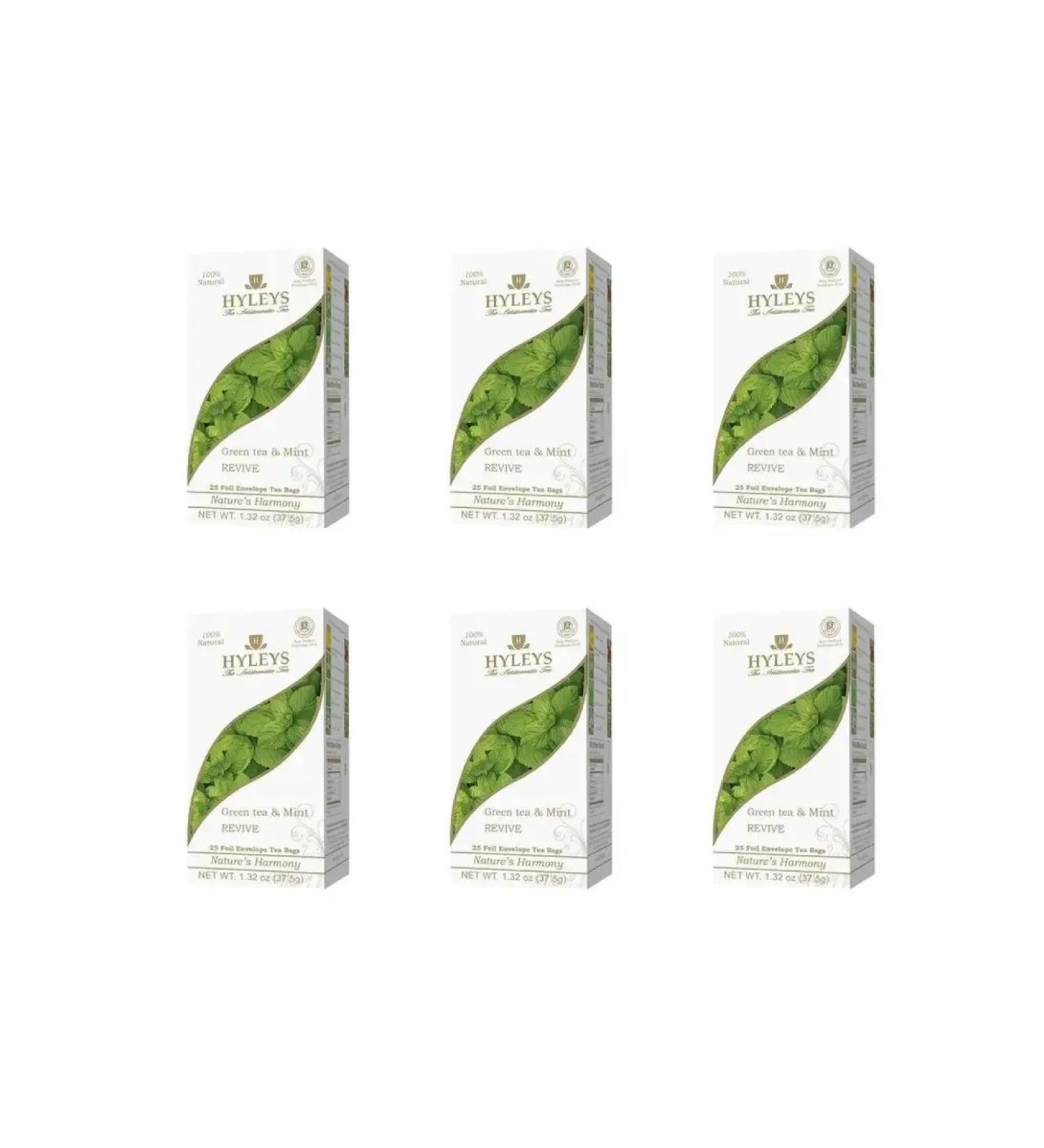 HYLEYS Green tea with mint 25 bags 6 pcs