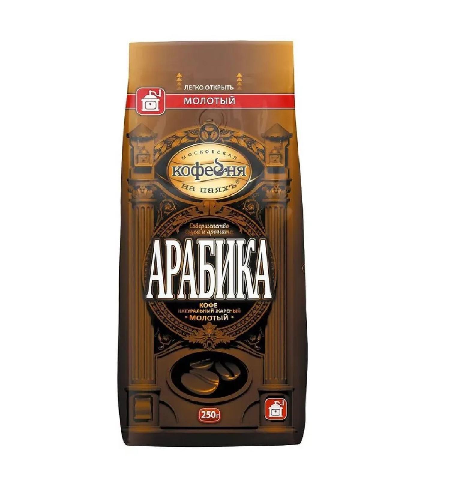 Moscow Coffee Shop on Shares Coffee ground arabica 250 g