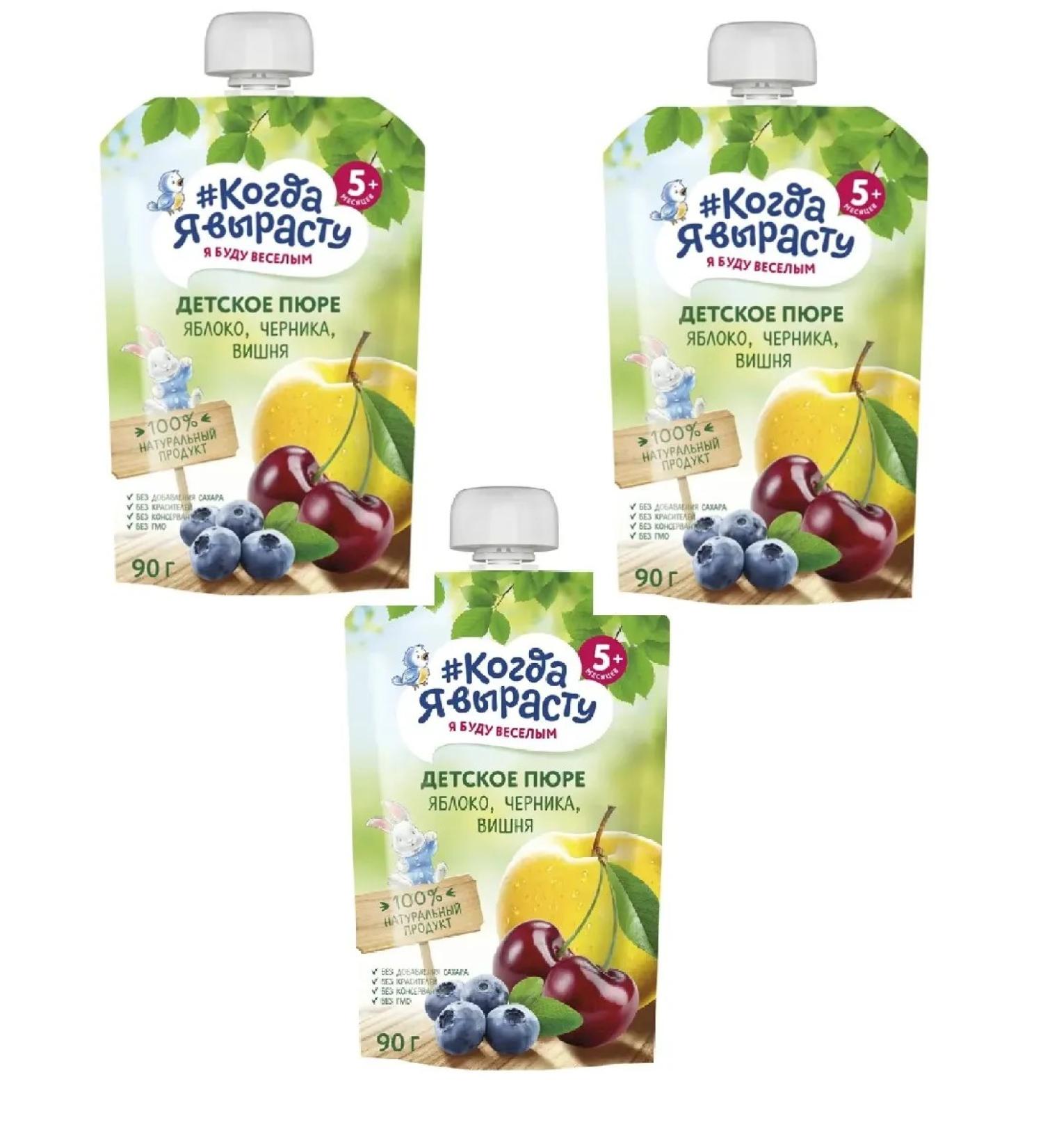 When I grow up Fruit puree from 5 months 90g 3UP - Buy Online on GoSupps.com